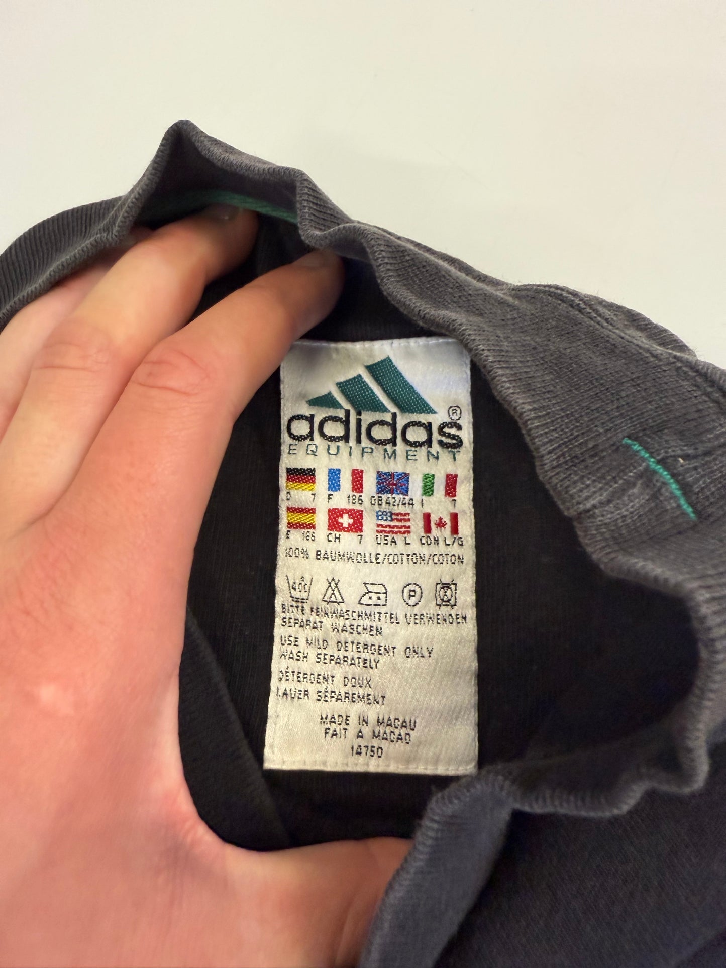 Vintage 90s Adidas equipment centre logo sweatshirt (L)