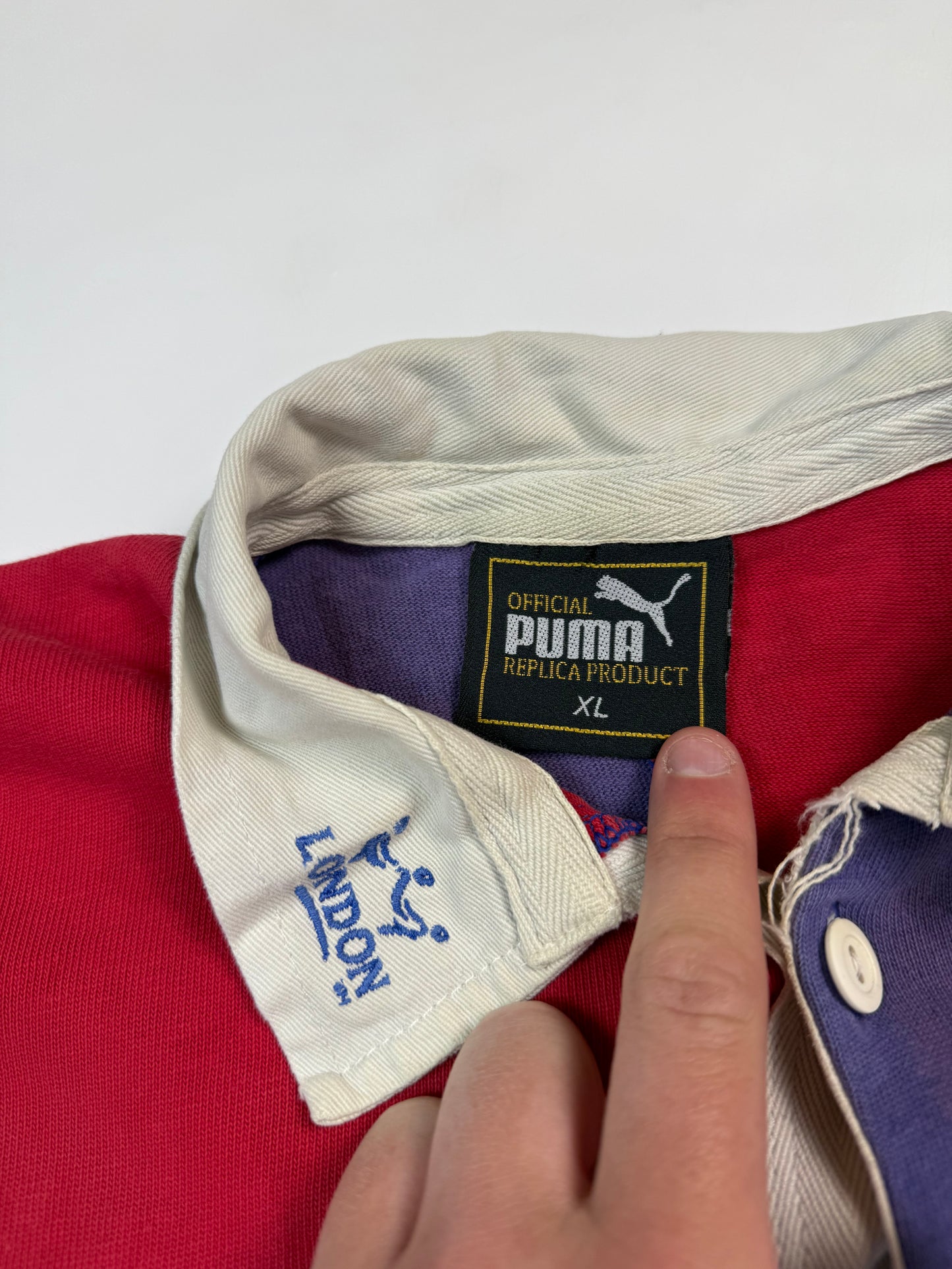 Vintage London Broncos 1997 Puma rugby league s/s shirt (XL)