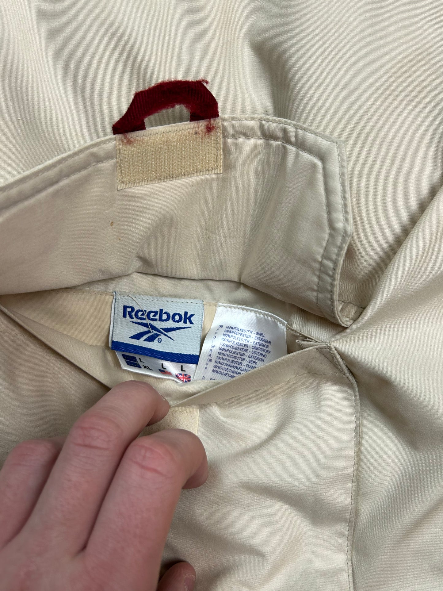 Vintage Reebok reversible puffer jacket (L)