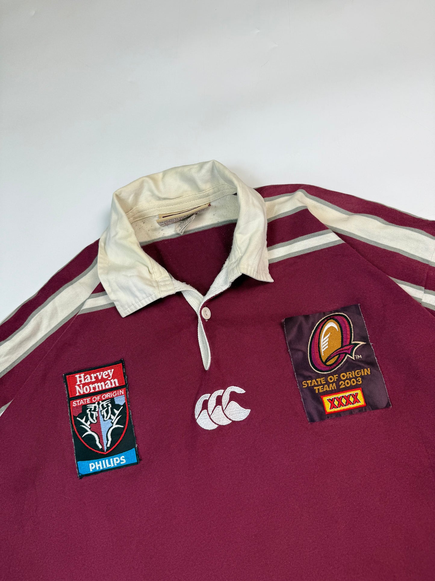 Vintage Queensland state of origin 2003 Canterbury rugby league shirt (XL)