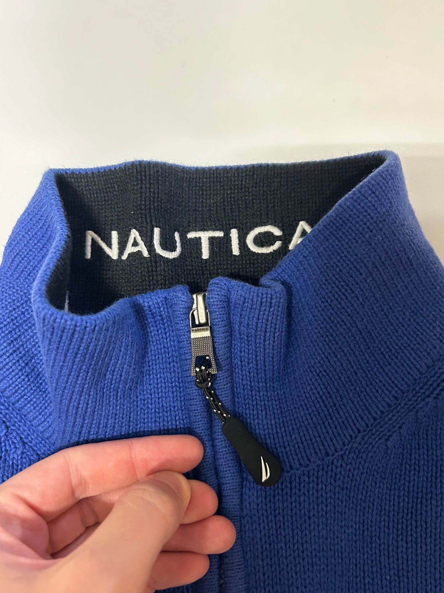 Nautica quarter zip knit sweater (L)