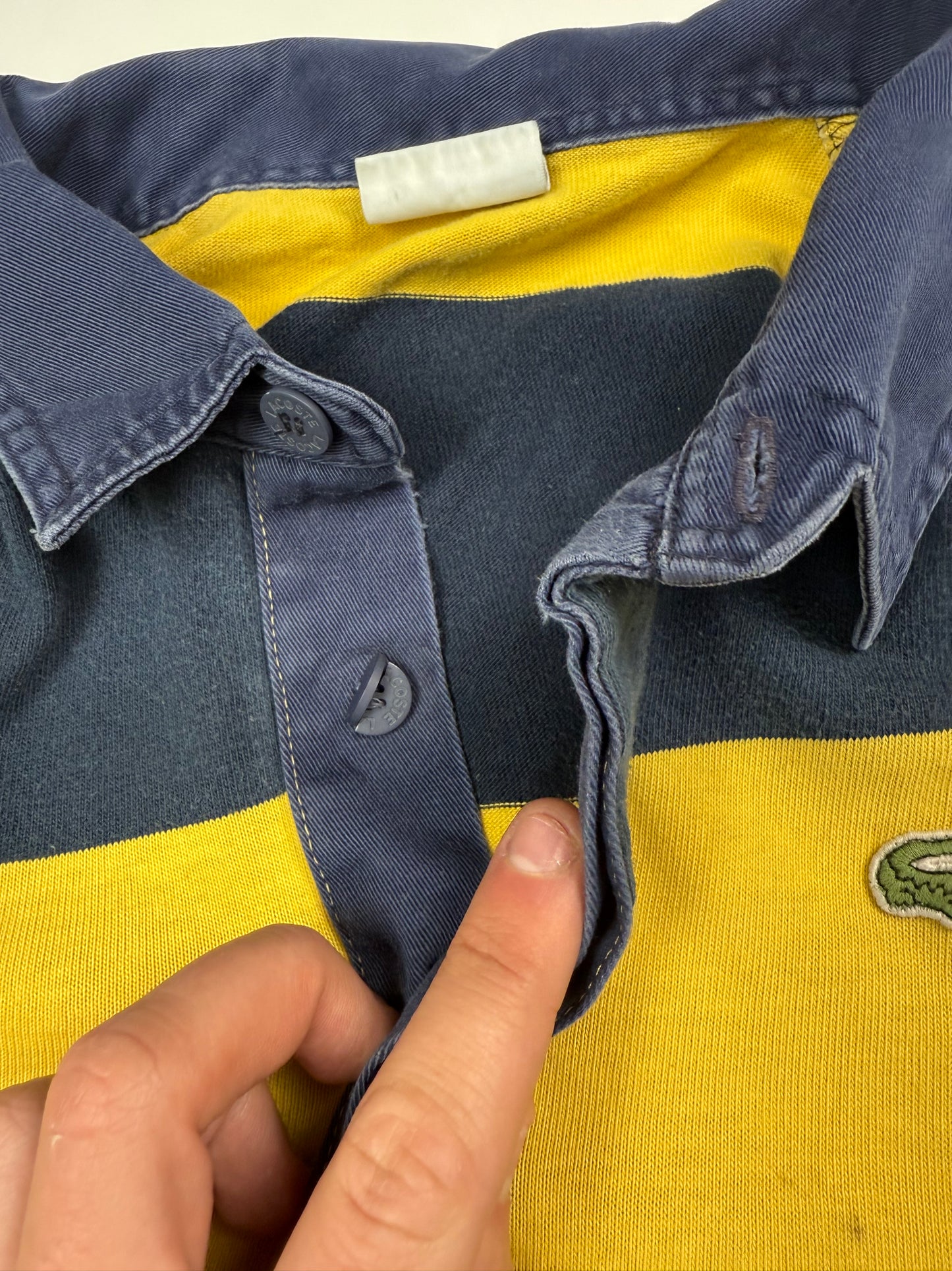 Vintage Lacoste striped rugby polo shirt (XL)