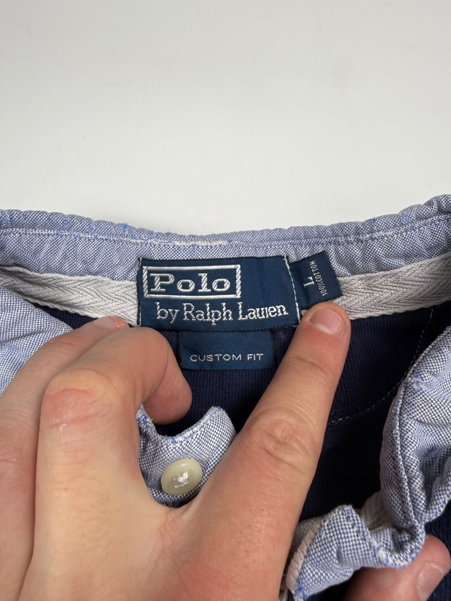 Vintage Polo Ralph Lauren striped rugby polo shirt (L)