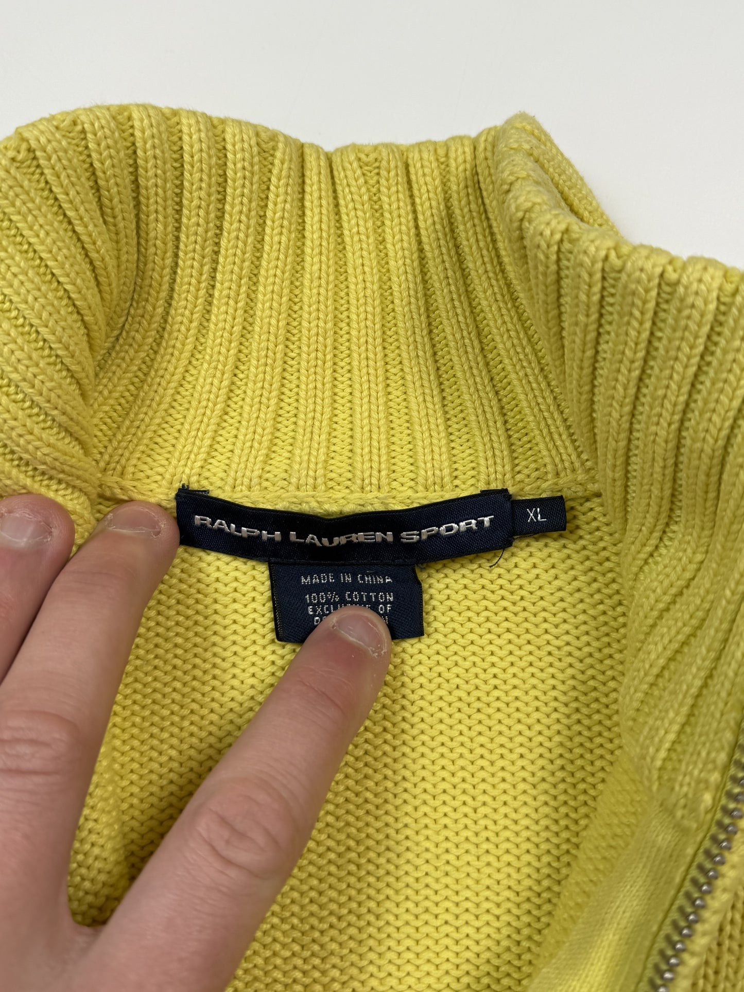 Ralph Lauren sport full zip knit sweater (XL)