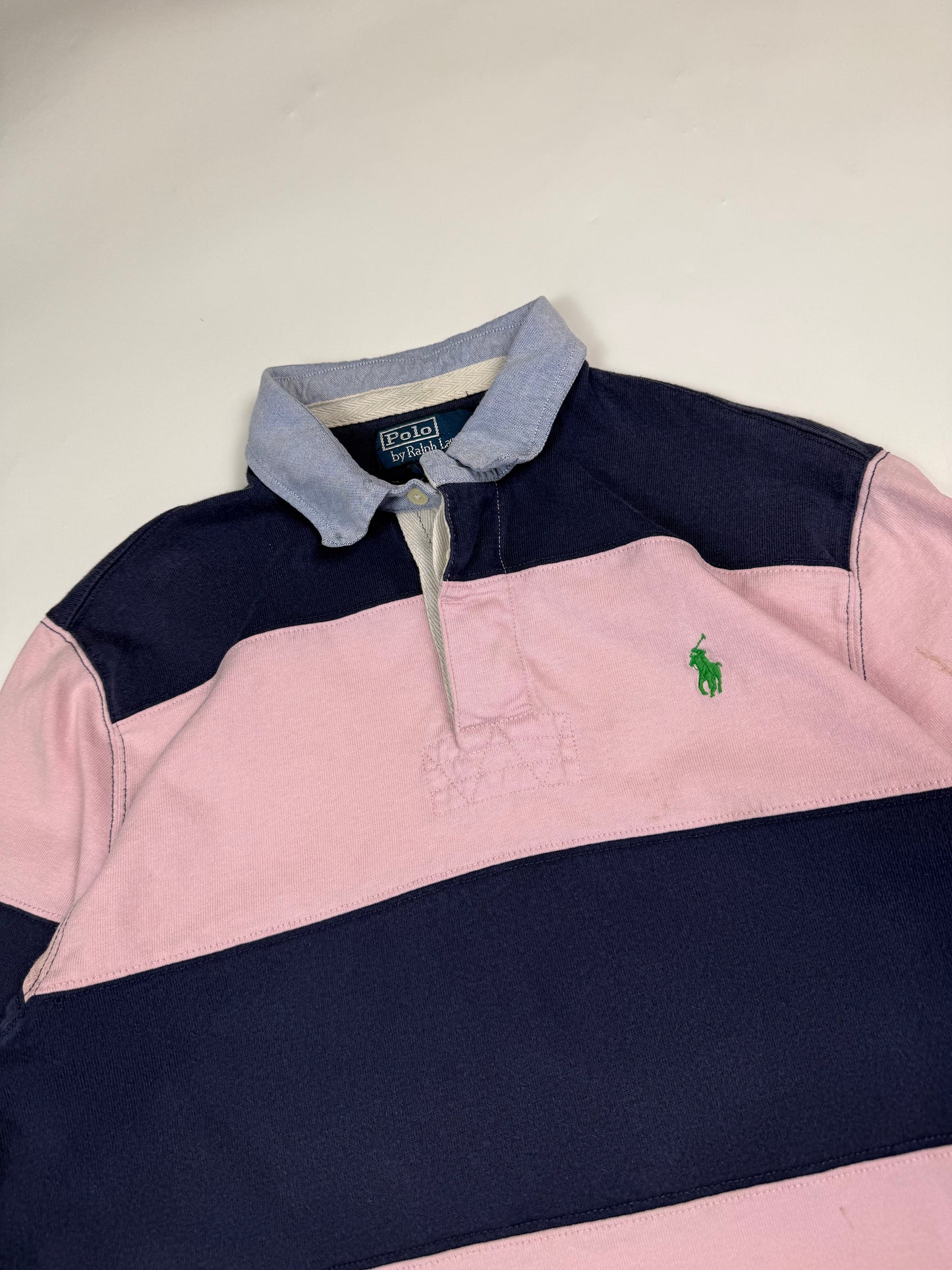 Vintage Polo Ralph Lauren striped rugby polo shirt (M)