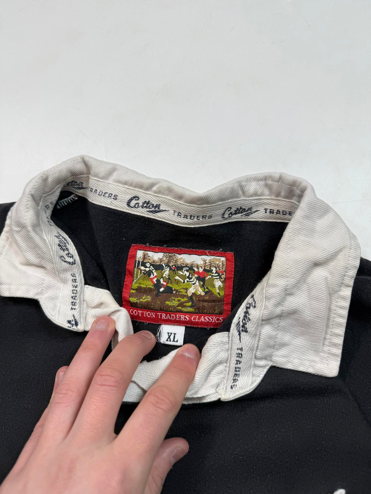 Vintage 90s New Zealand Cotton Traders rugby shirt (XL)