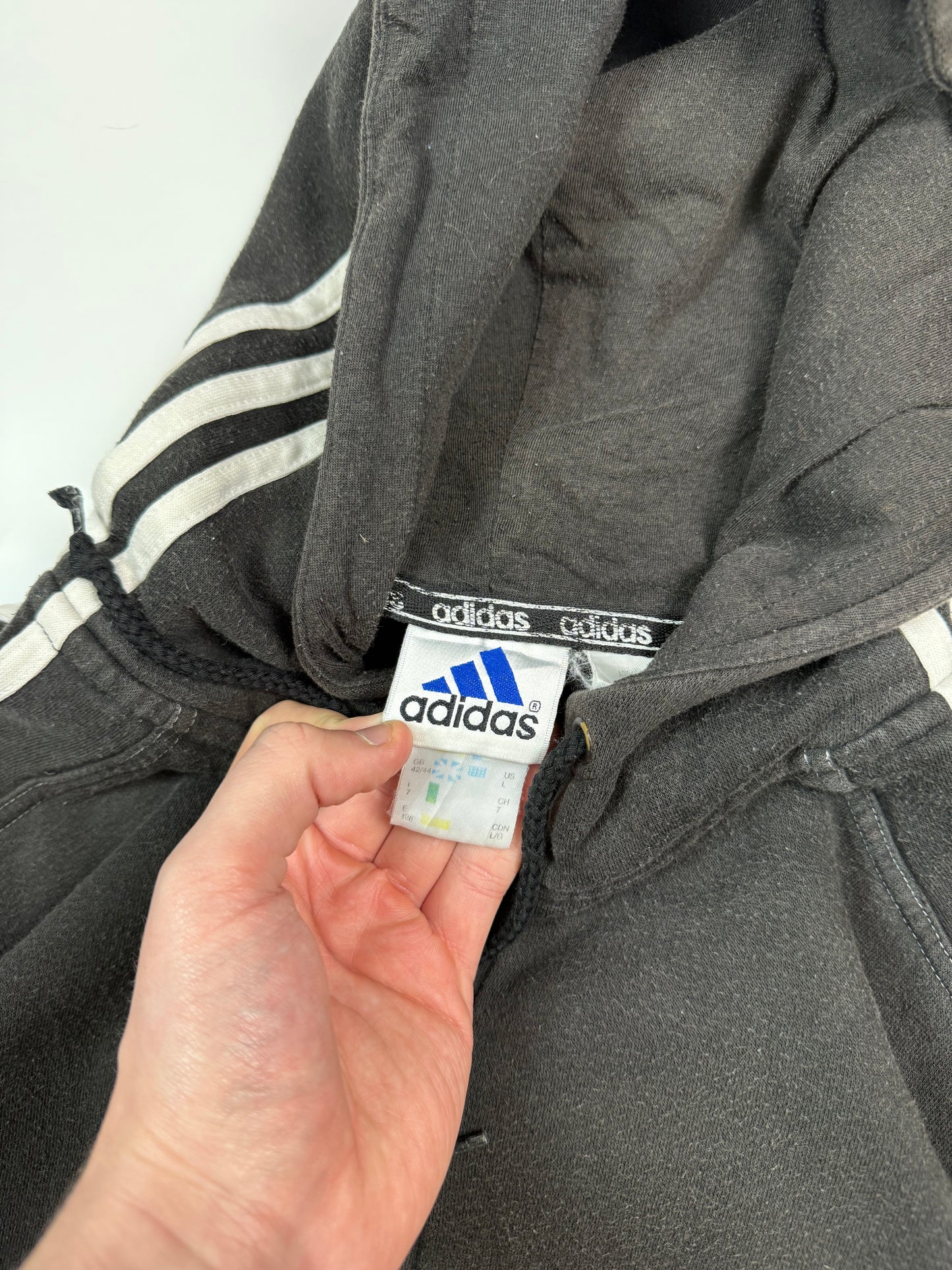 Vintage 90s Adidas originals zip up hoodie (L)