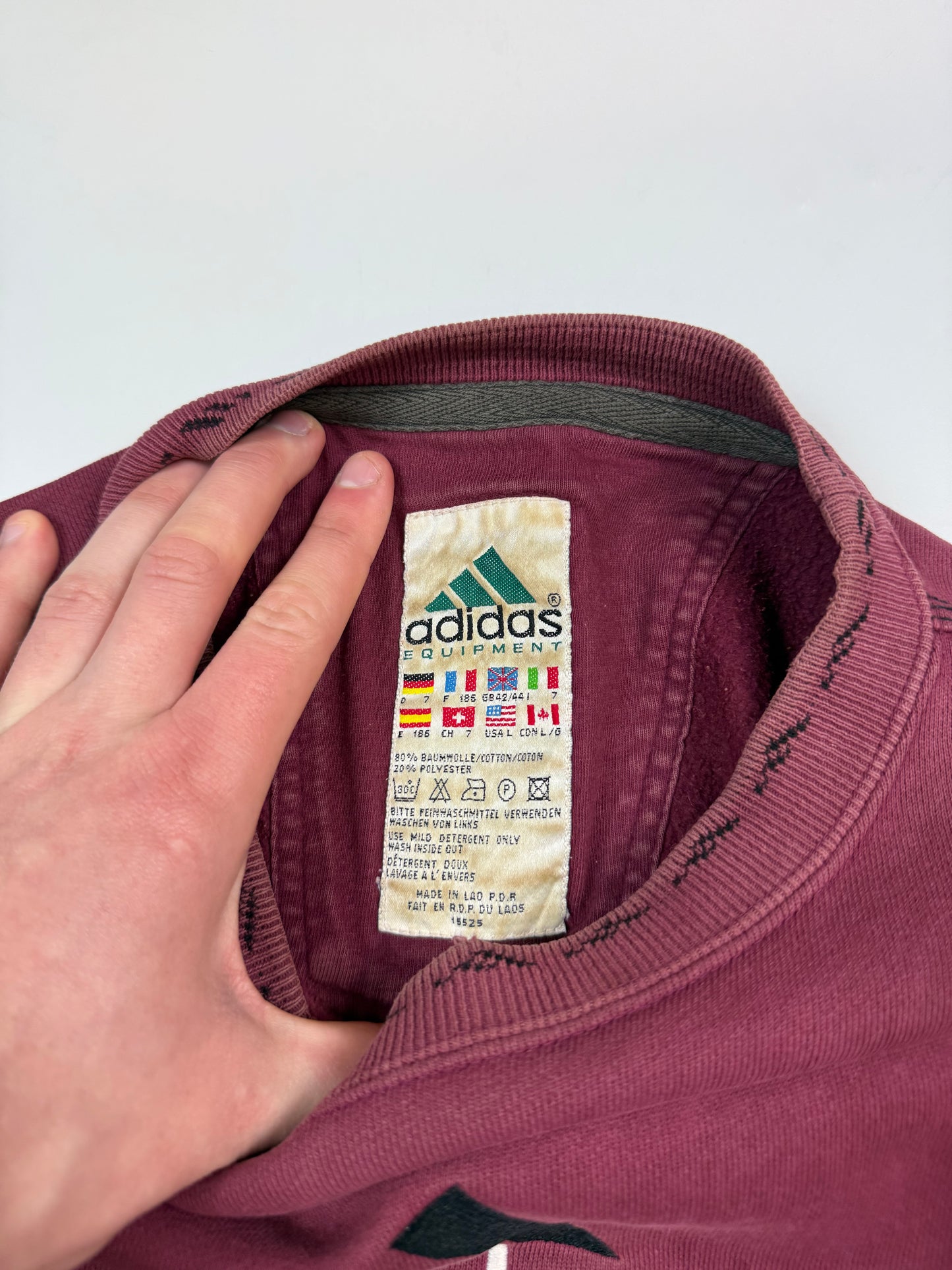 Vintage 90s Adidas equipment centre logo sweatshirt (L)