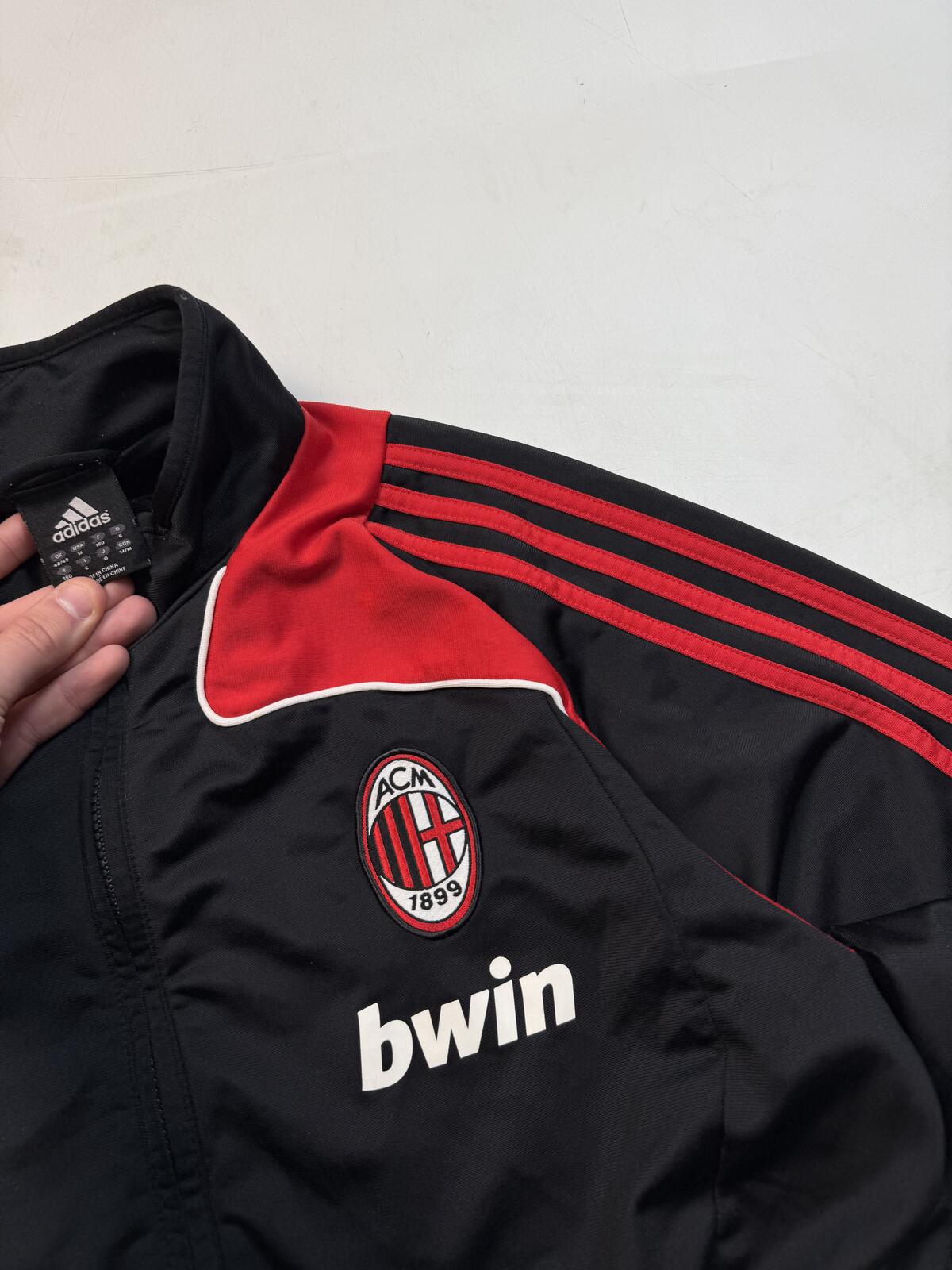Vintage AC Milan 2008/09 Adidas football Track jacket (M)