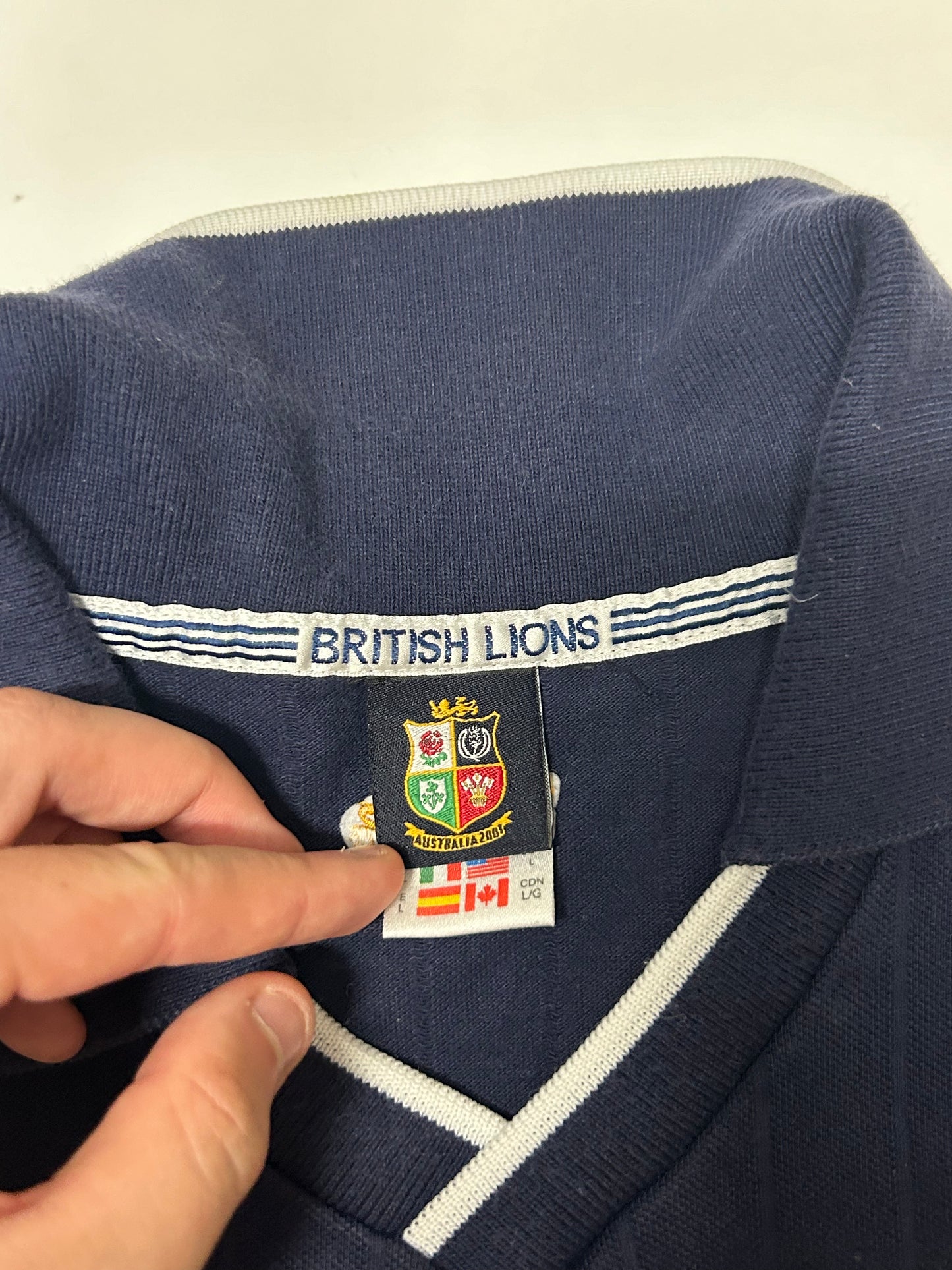 Vintage Lions Australia 2001/02 adidas tour polo shirt (L)