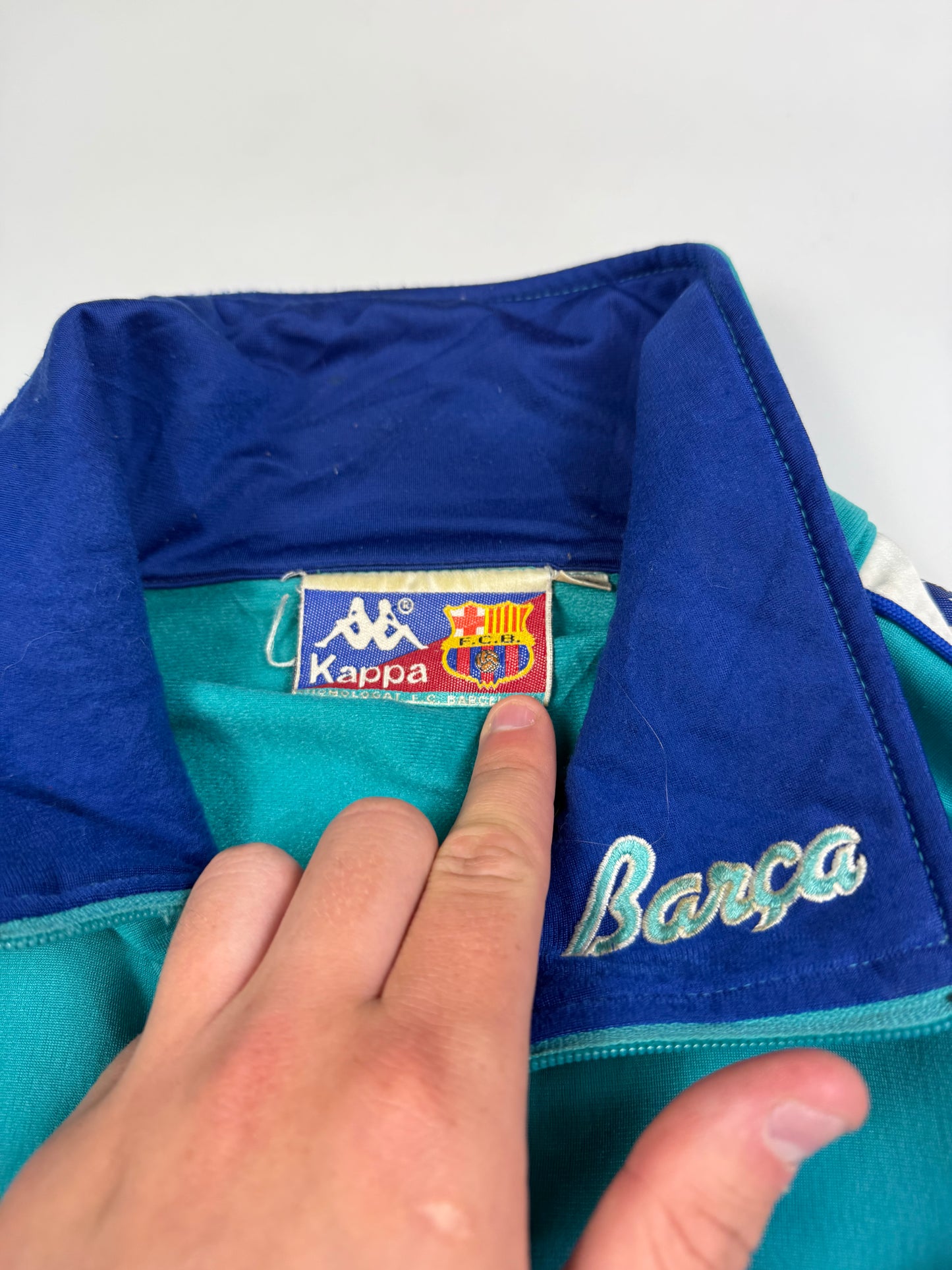Vintage Barcelona 1992-95 Kappa football track jacket (XL)