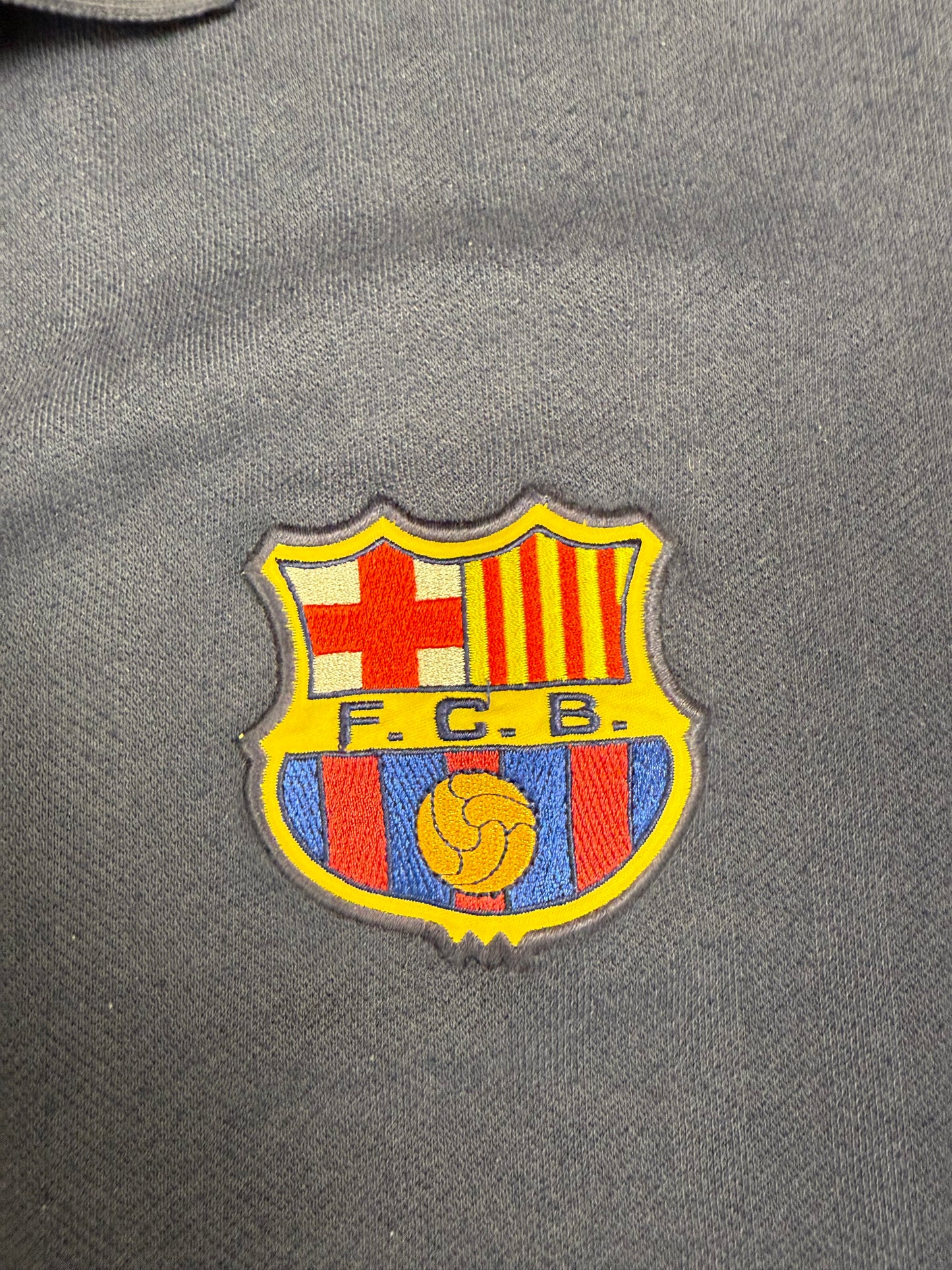 Vintage Barcelona 1999/00 Nike football polo shirt (M)