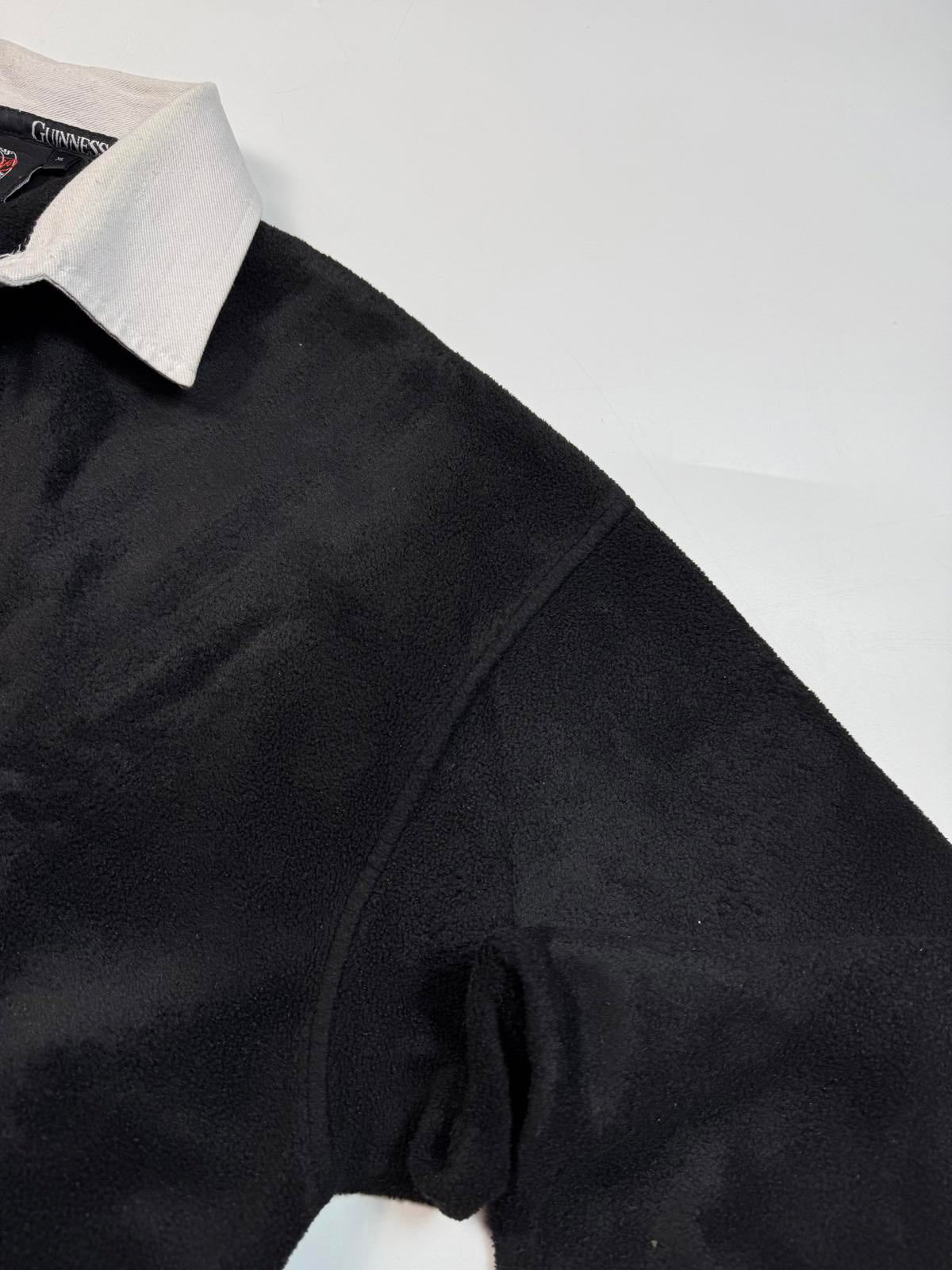 Vintage Guinness spell out fleece rugby shirt (XL)