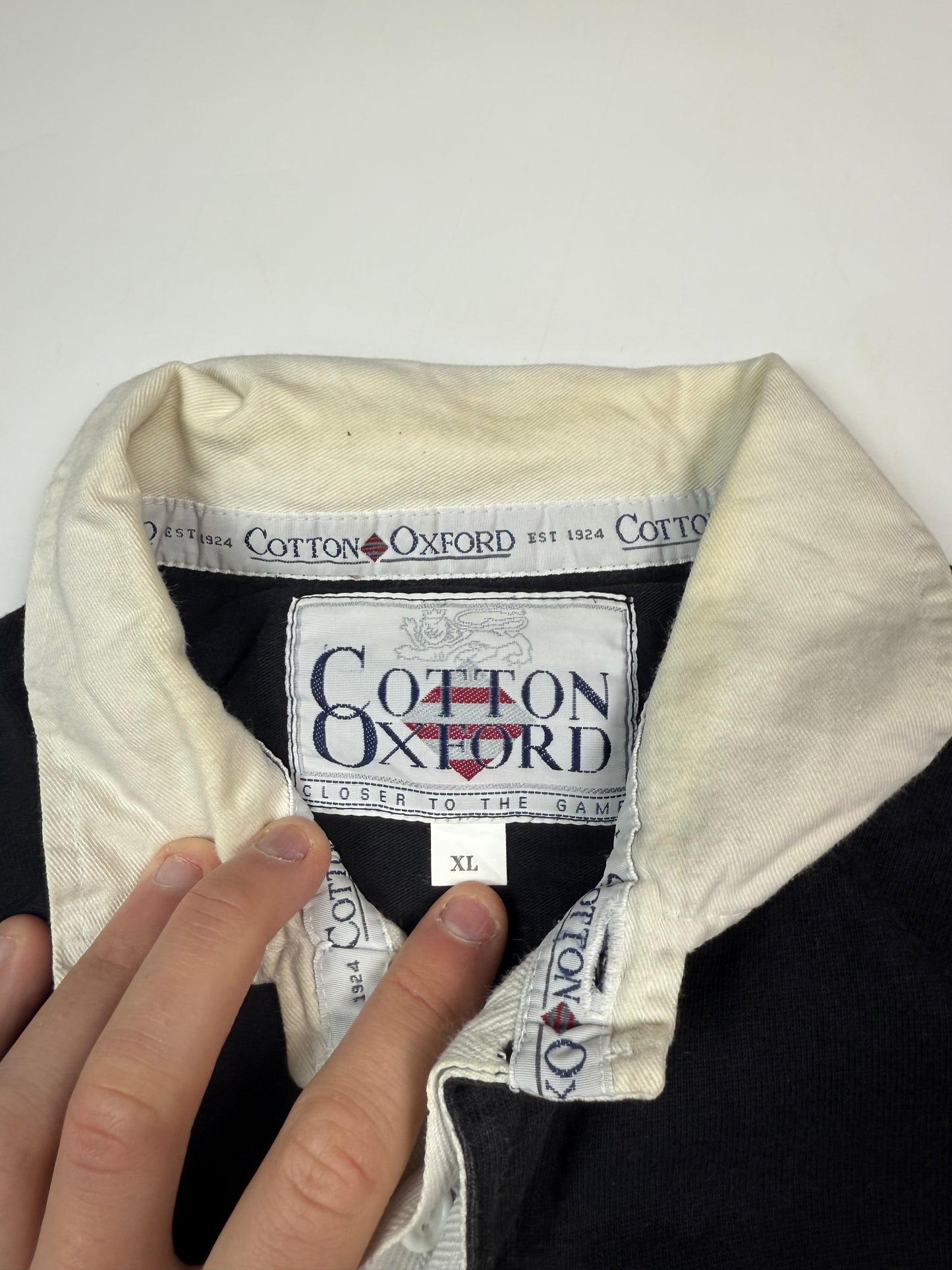 Vintage 90 New Zealand Cotton Oxford rugby union shirt (XL)