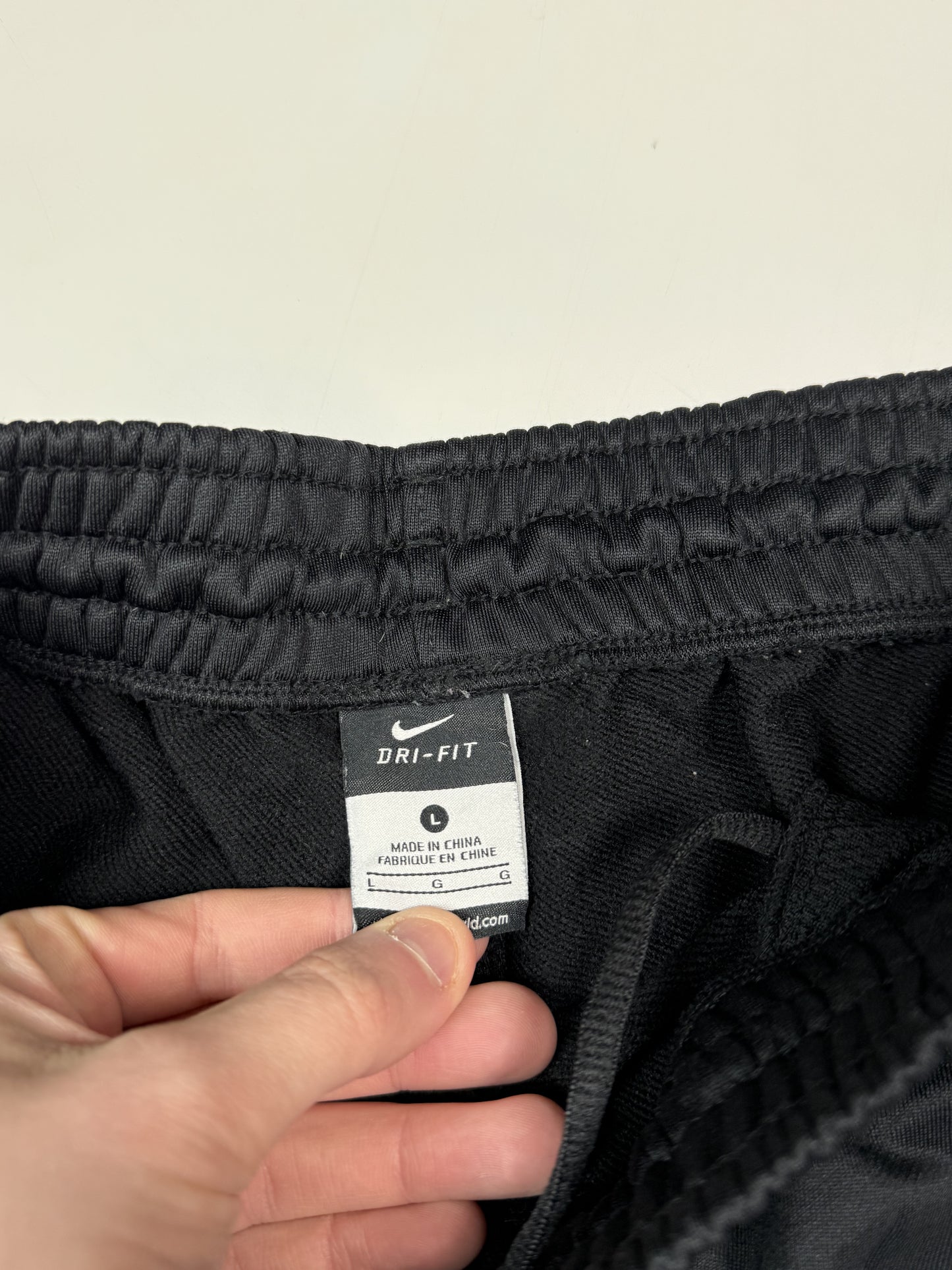 Nike side stripe baggy track pants (L)