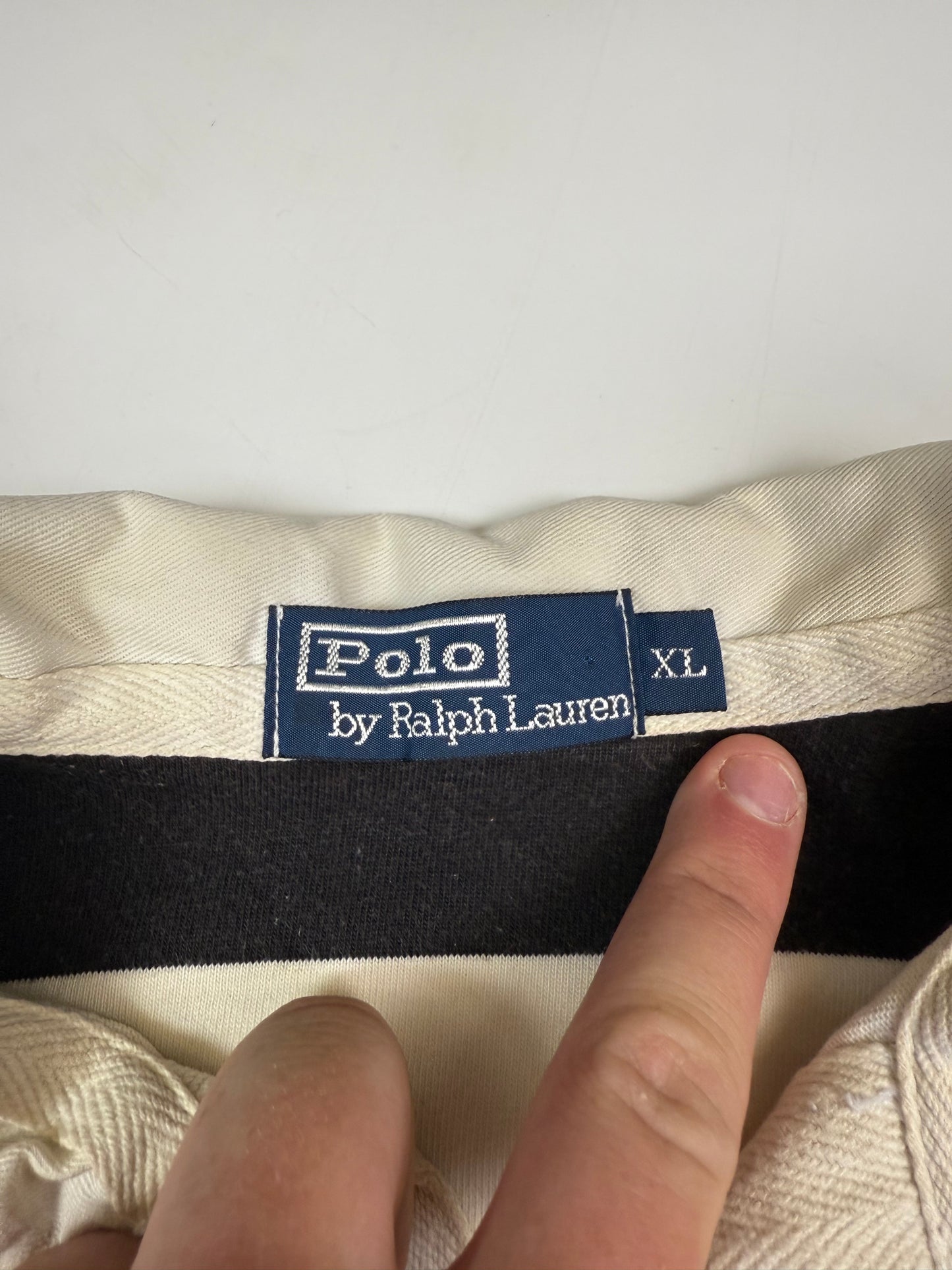 Vintage Polo Ralph Lauren striped rugby polo (XL)