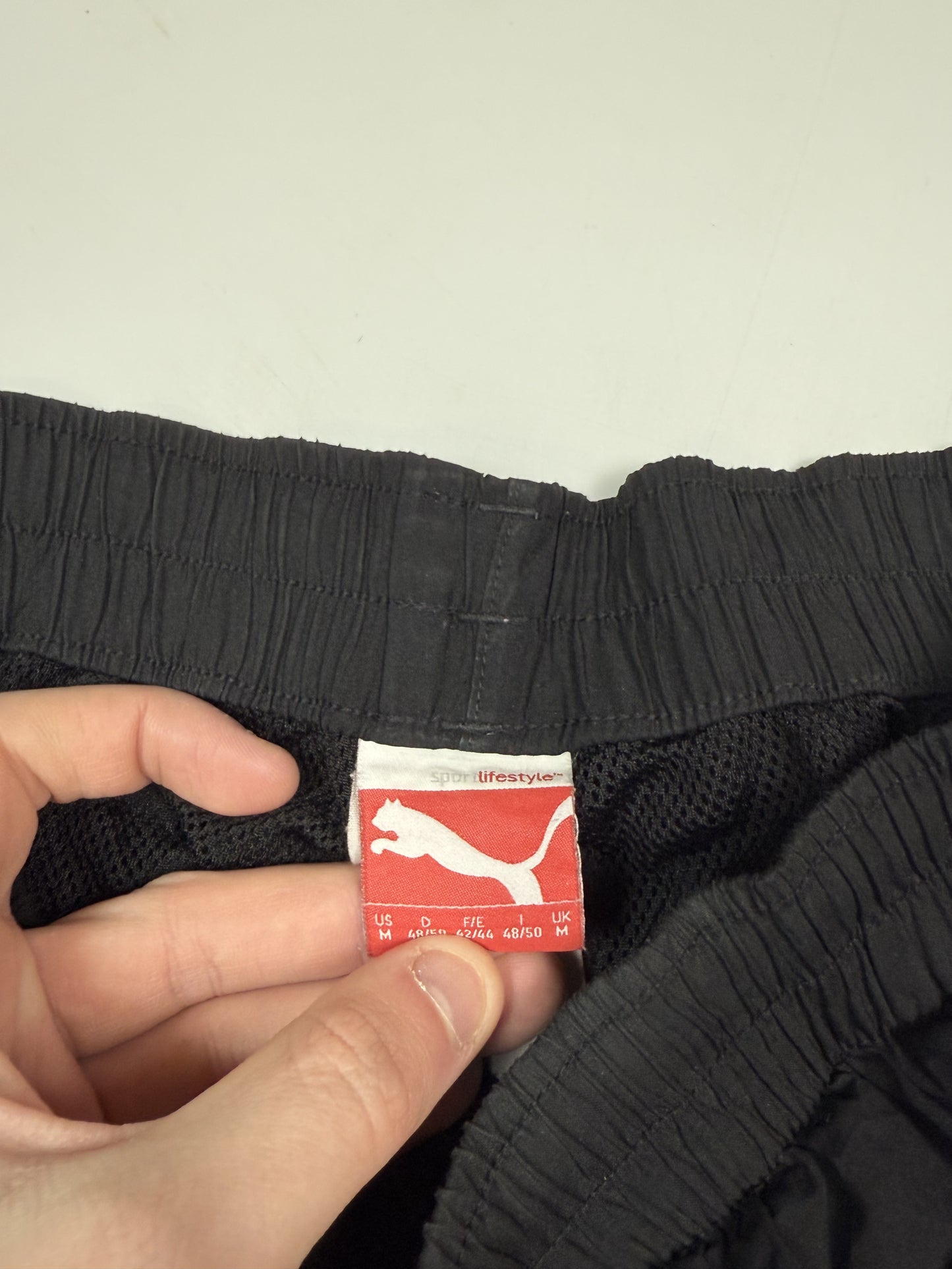 Vintage Puma baggy side stripe track pants (M)