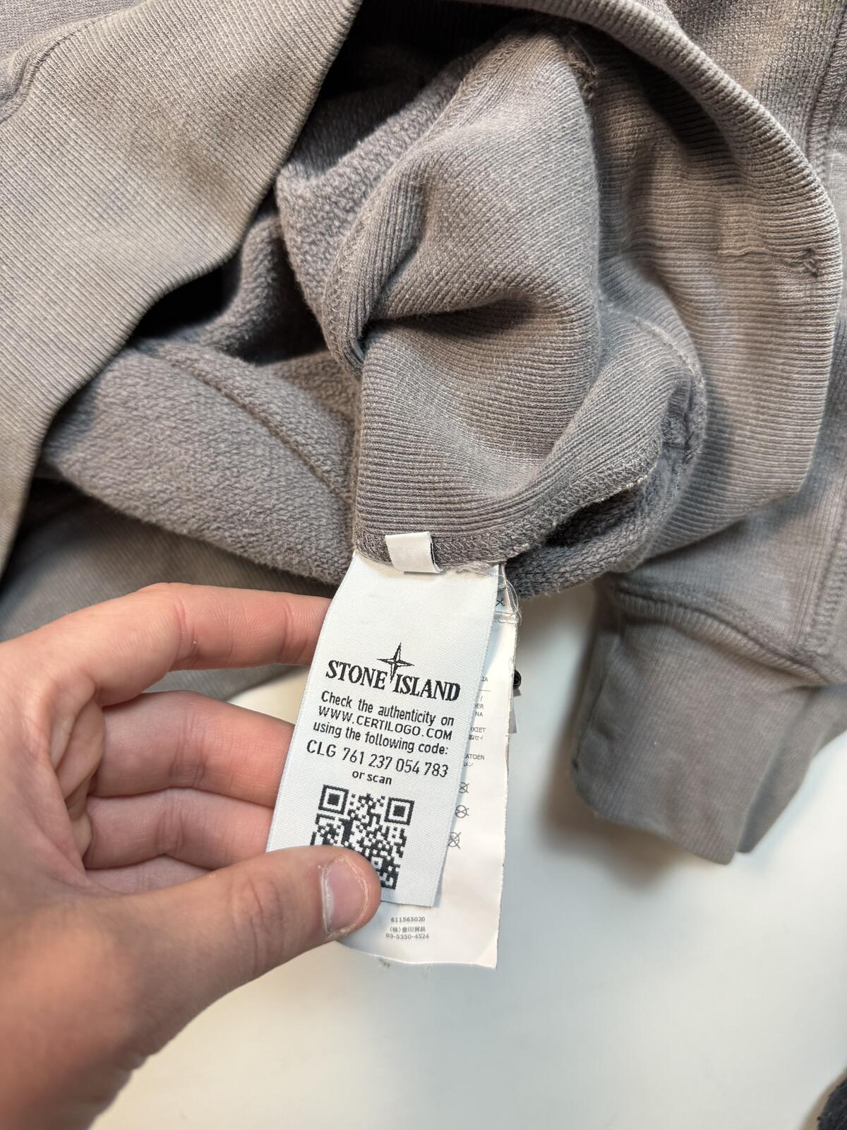 Stone Island AW14 Garment dyed quarter zip sweatshirt (XXL)