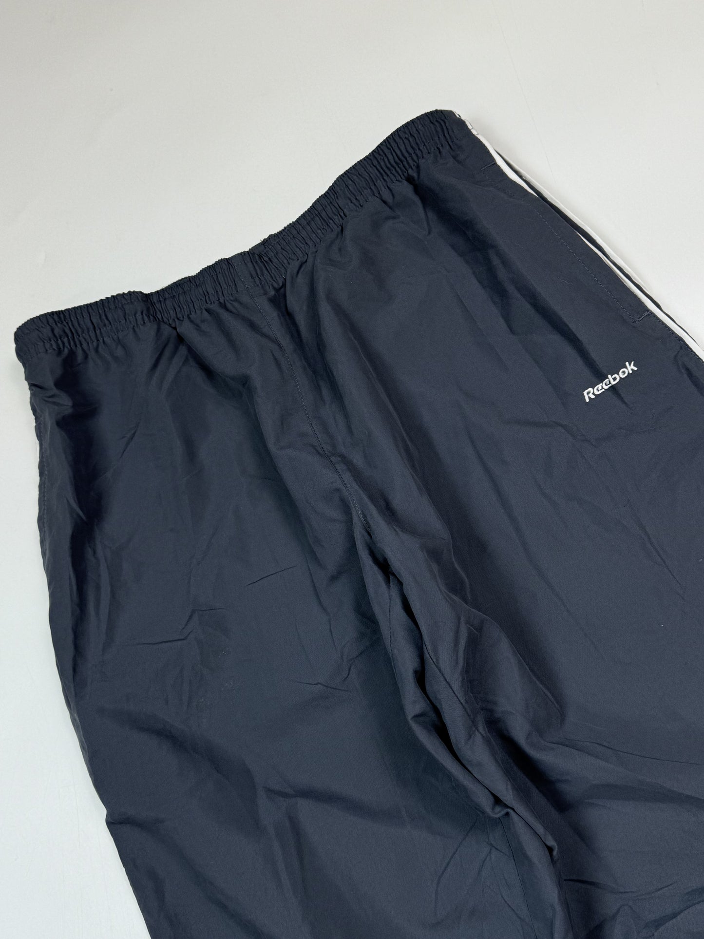 Vintage Reebok side stripe baggy track pants (M)