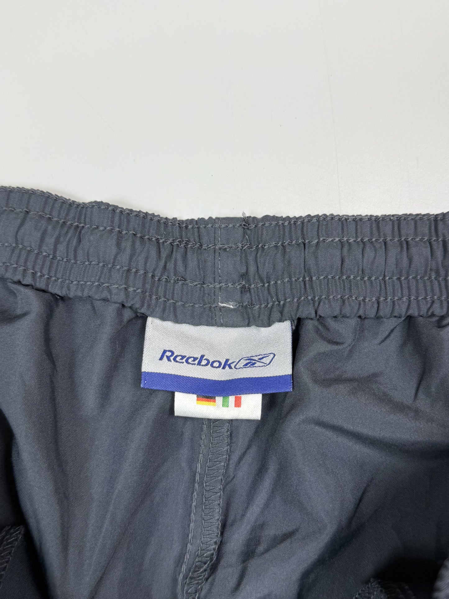 Vintage Reebok side stripe baggy track pants (M)