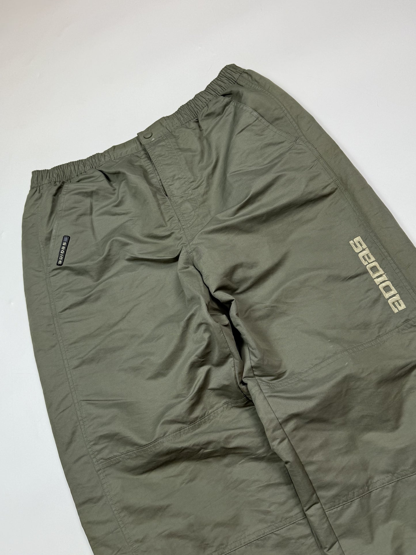 Vintage Adidas spell out baggy track pants (XL)