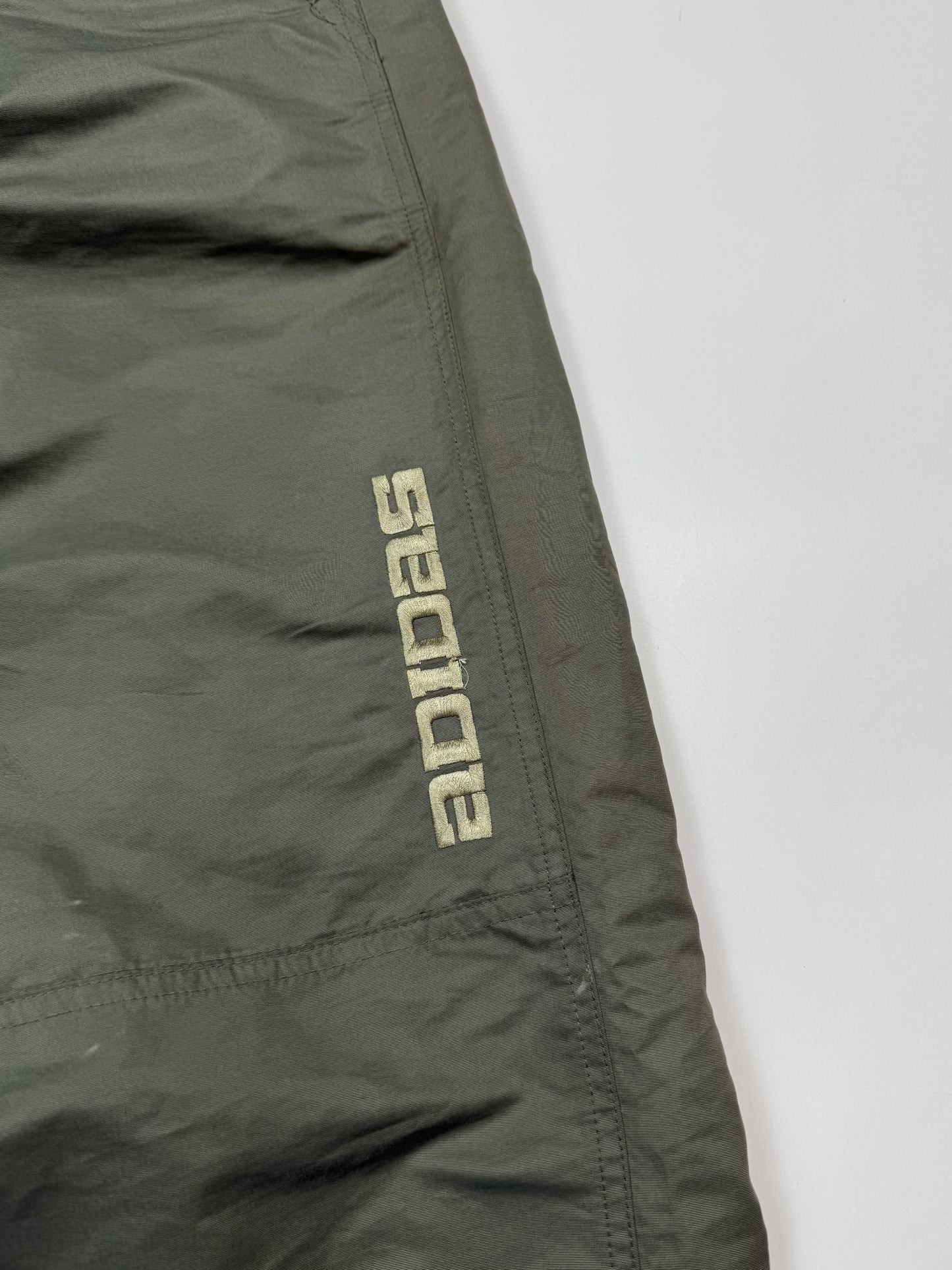 Vintage Adidas spell out baggy track pants (XL)