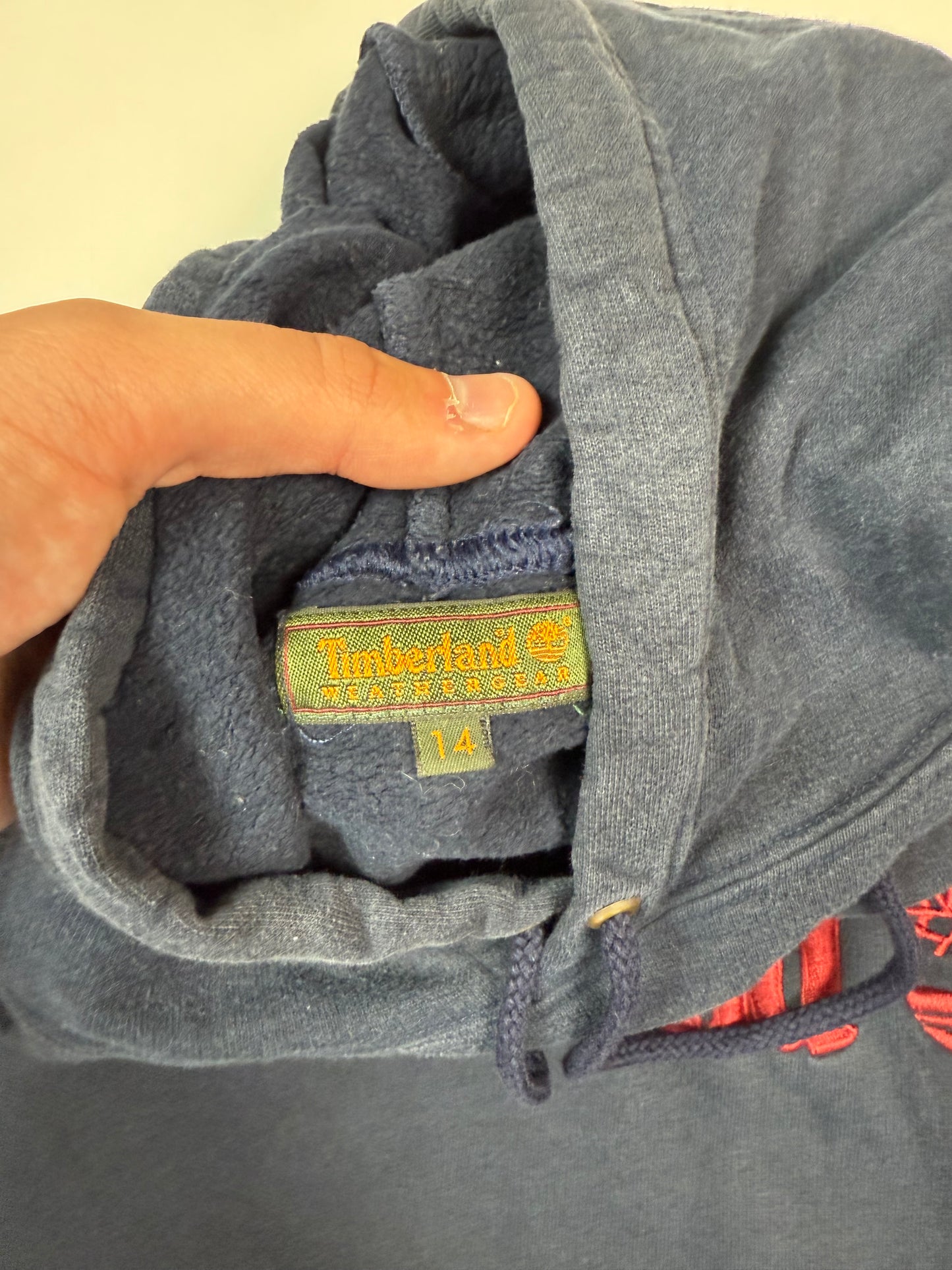 Vintage 90s Timberland spell out hoodie (XS)