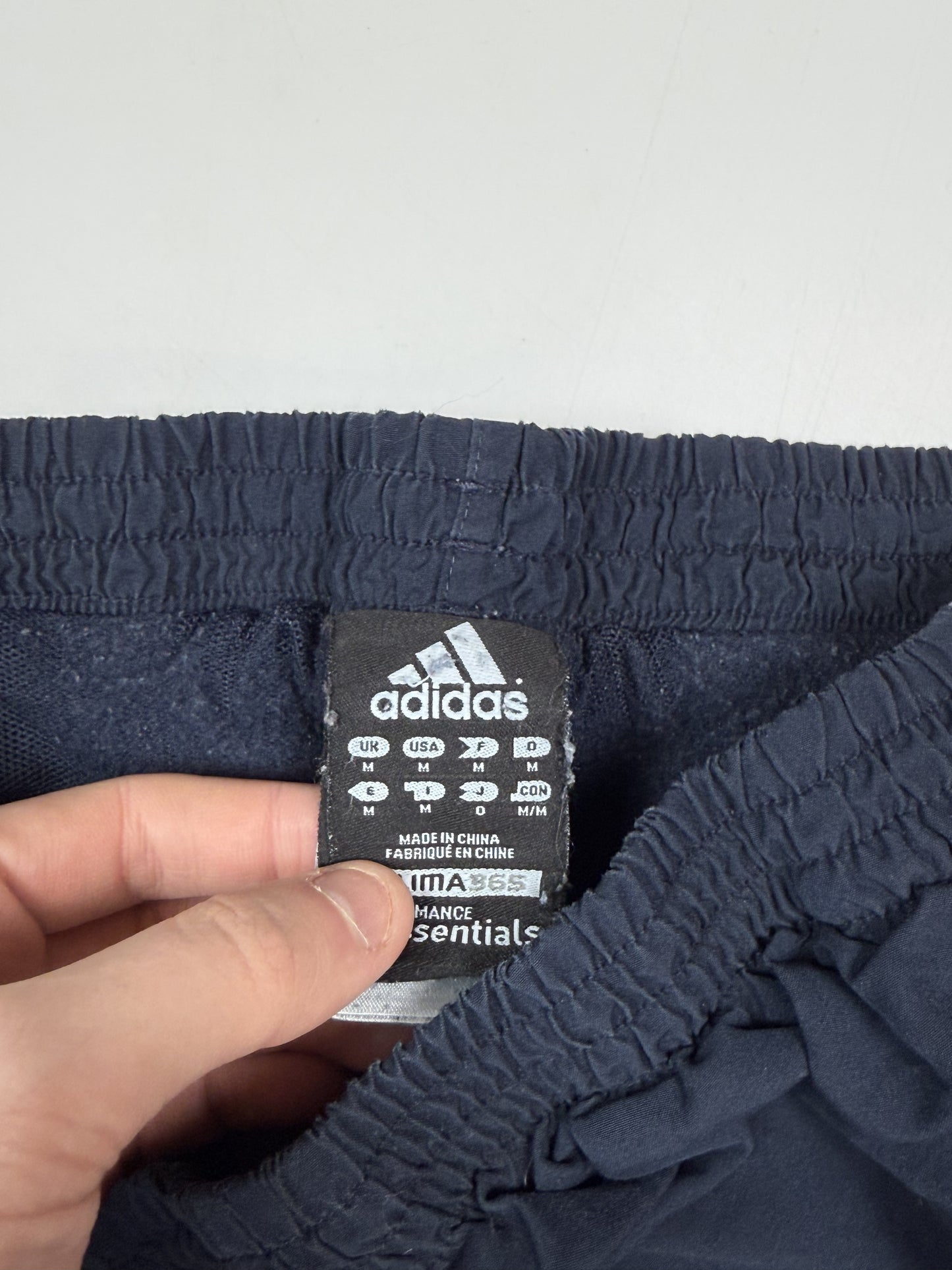 Adidas side stripe track pants (M)