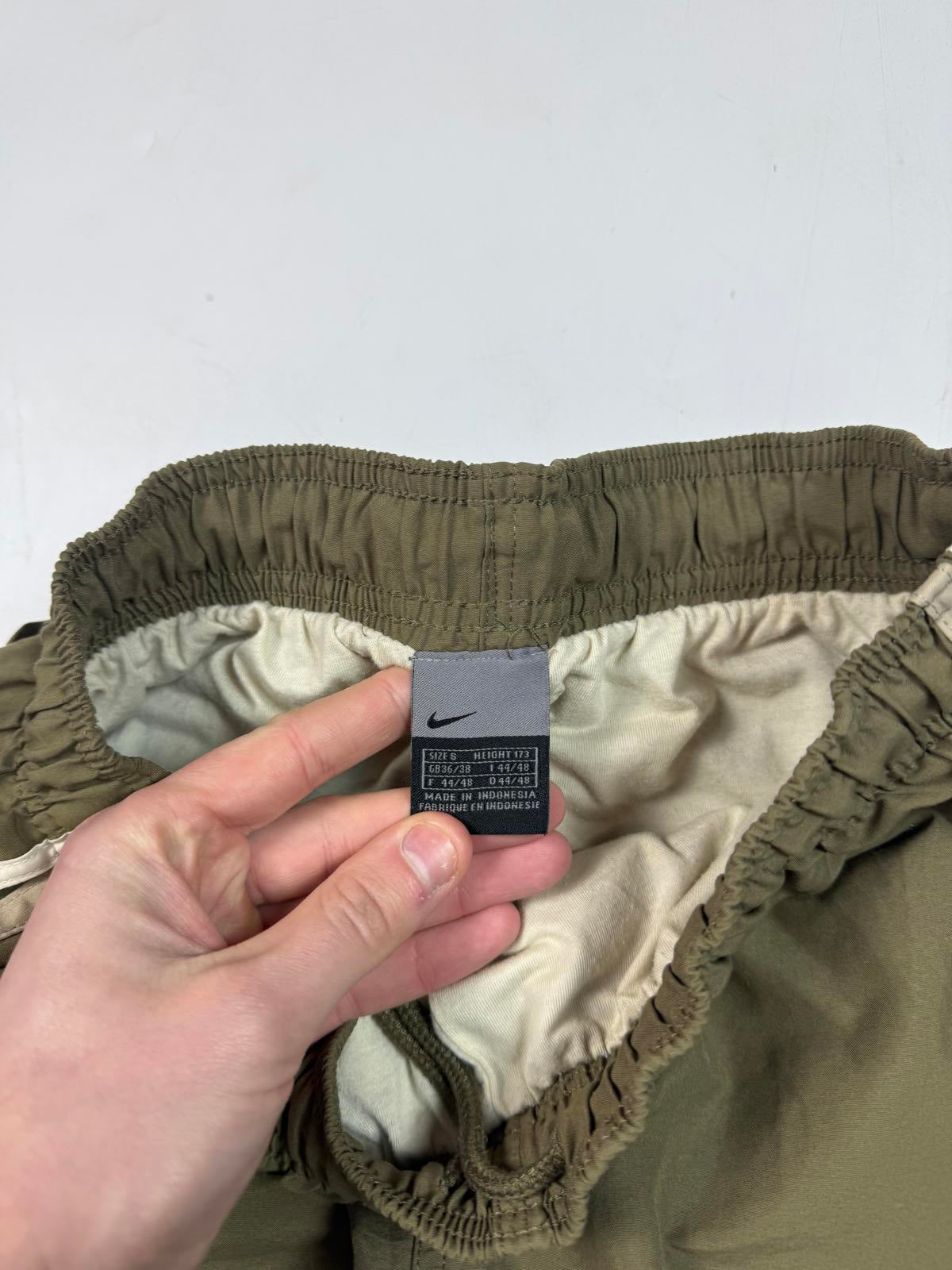 Vintage Nike side stripe baggy track pants (S)