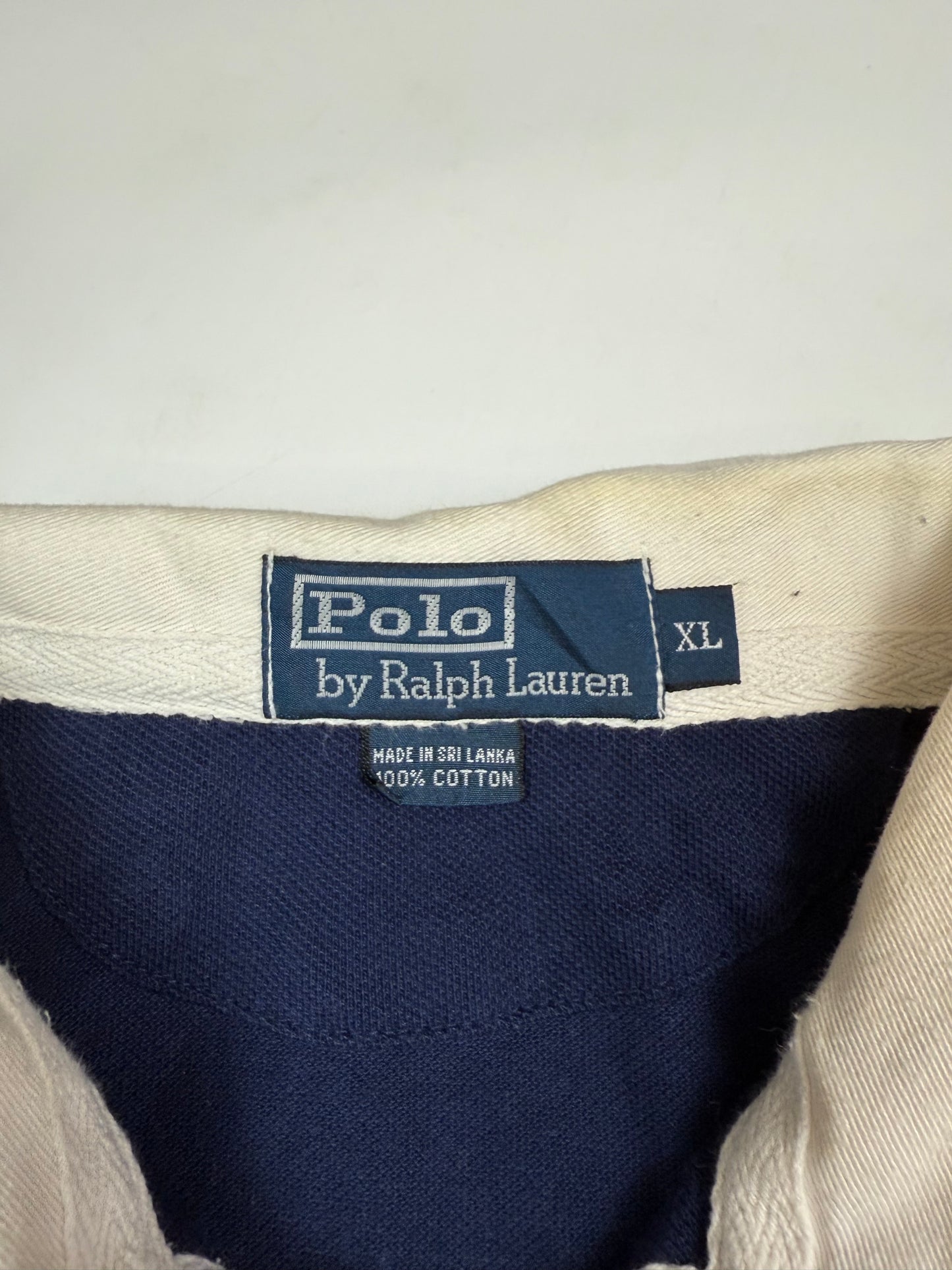 Vintage Polo Ralph Lauren striped rugby polo (XL)