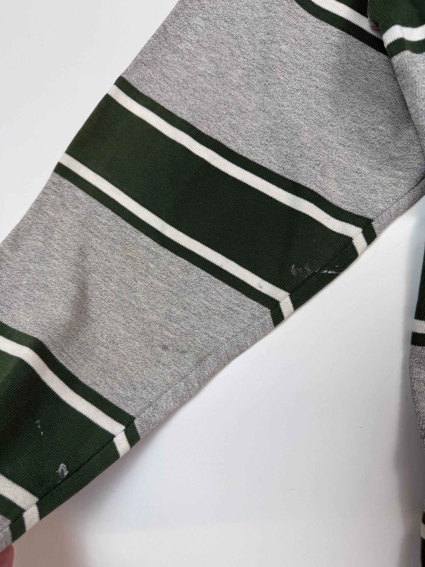 Vintage 90s Adidas striped rugby polo shirt (L)