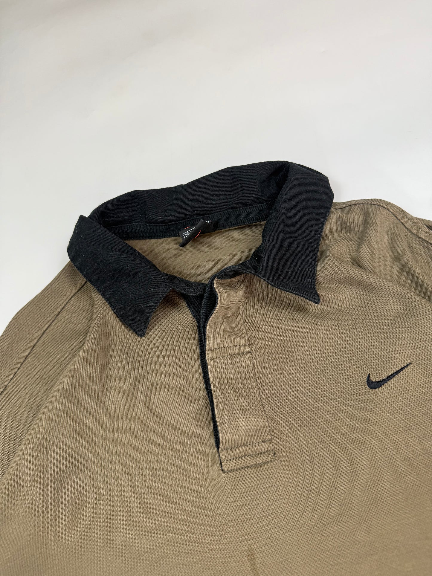 Vintage 90s Nike mini swoosh rugby polo shirt (XL)