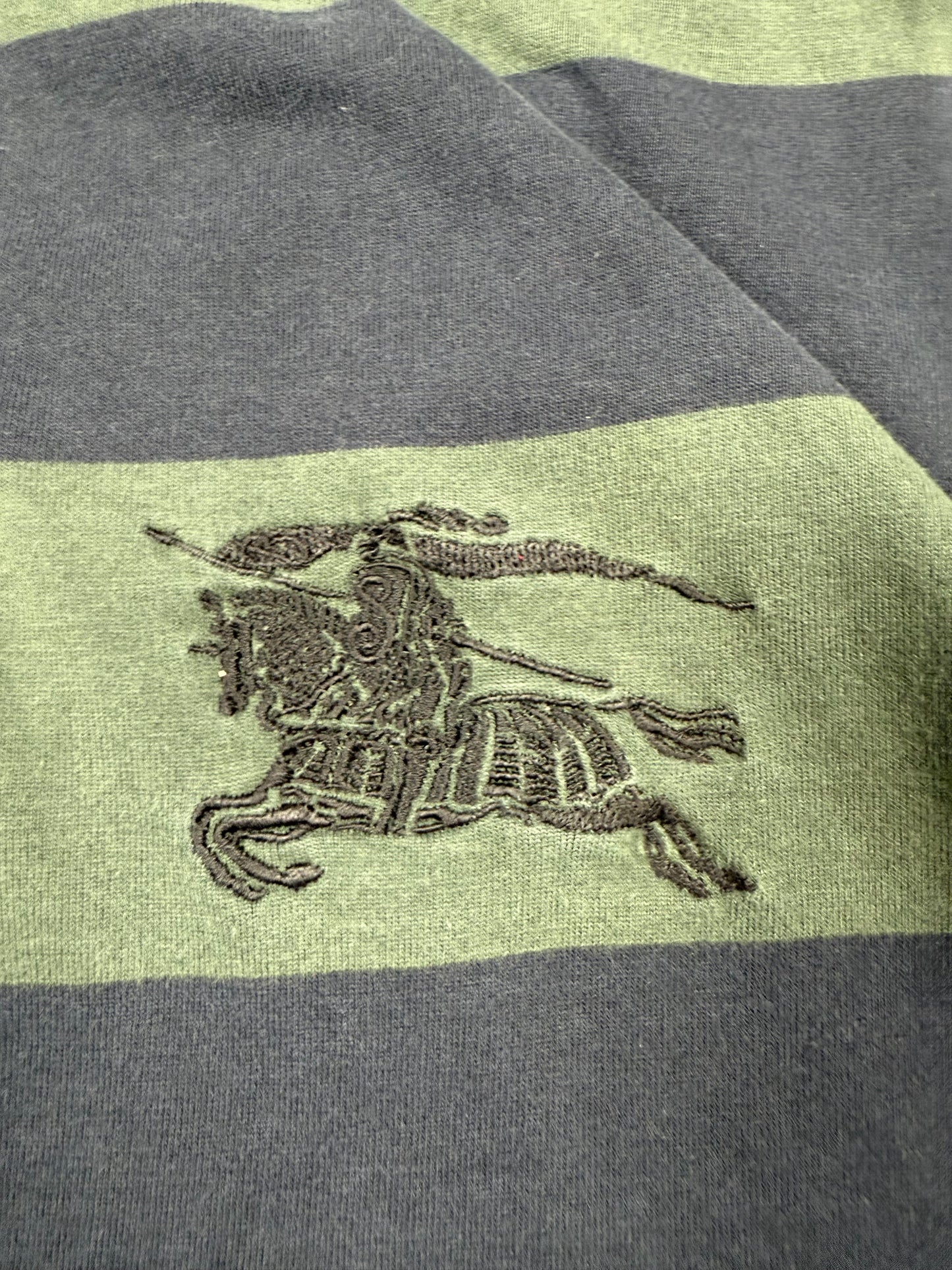 Vintage Burberry striped rugby polo shirt (S)