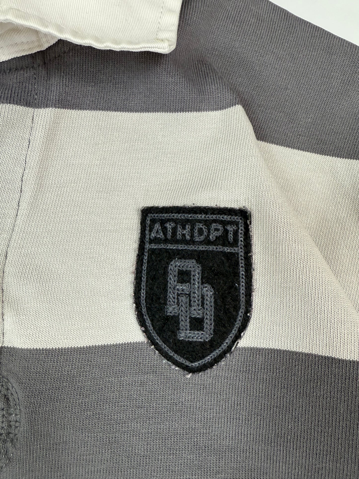 Vintage Nike athletic dept striped rugby polo (L)