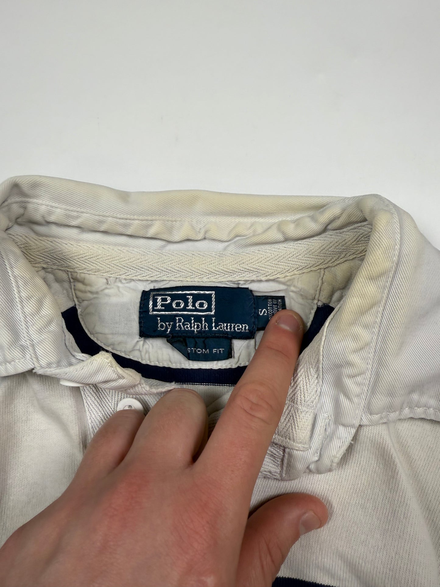 Vintage Polo Ralph Lauren striped rugby polo shirt (S)