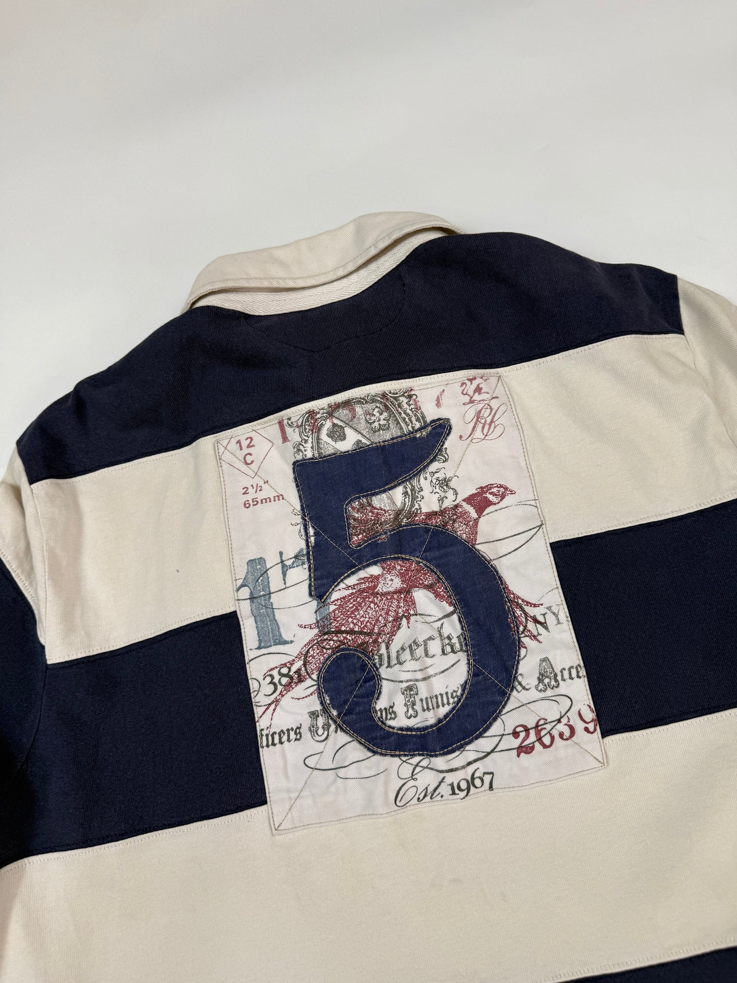Vintage Polo Ralph Lauren golf club striped rugby polo shirt (XL)