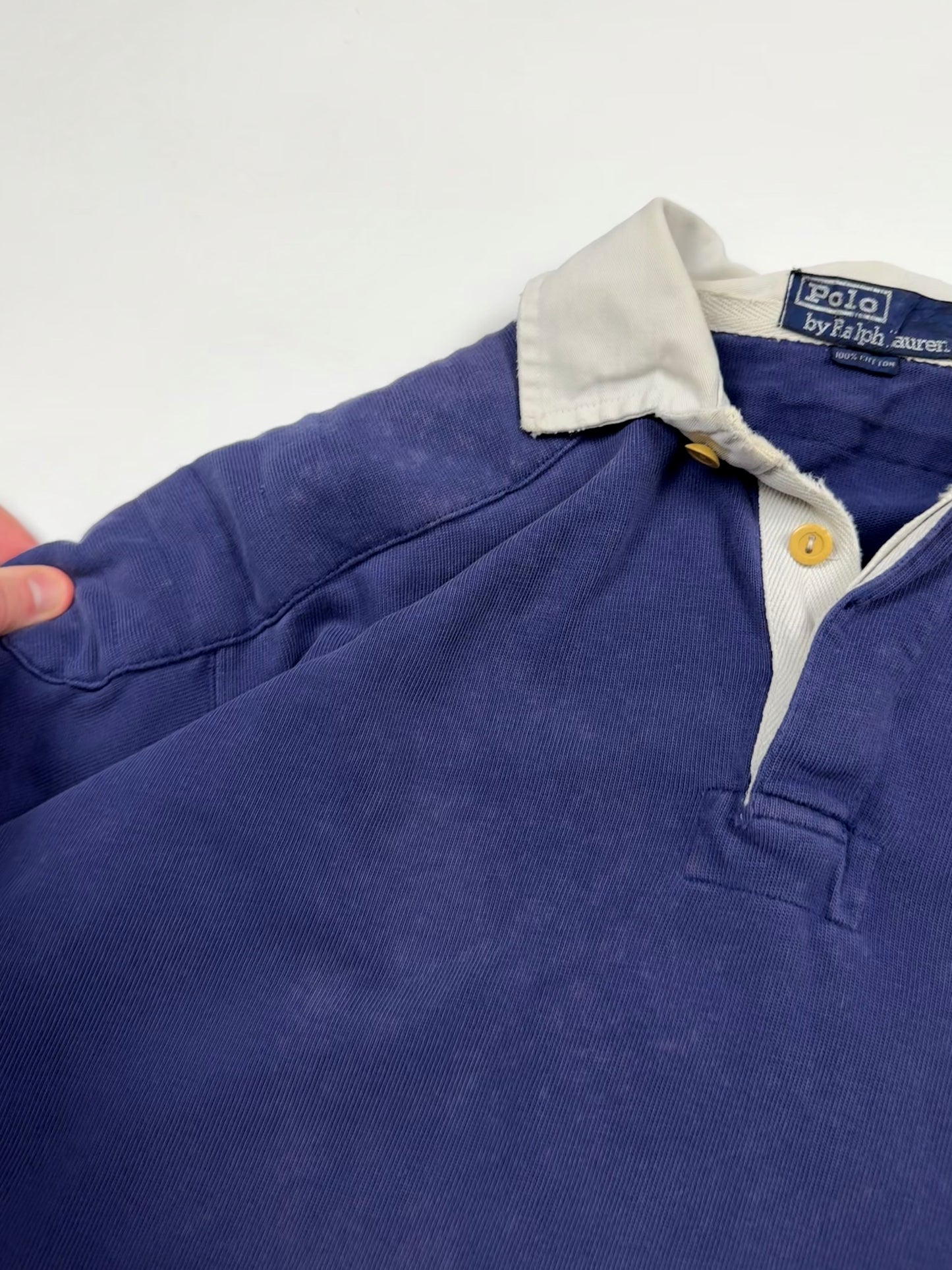 Vintage 90s Polo Ralph Lauren crest rugby polo shirt (L)