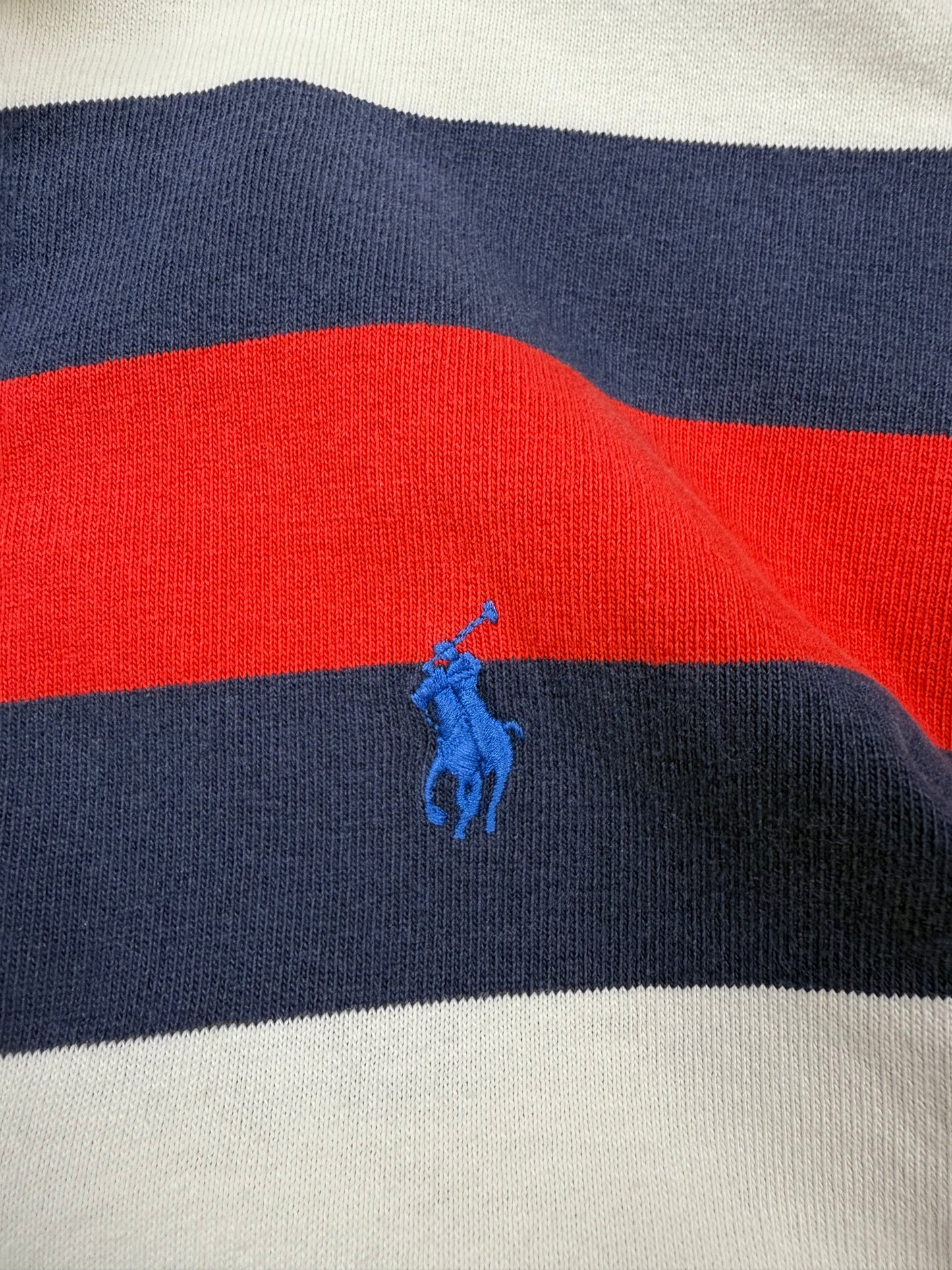 Vintage 90s Polo Ralph Lauren striped rugby polo shirt (L)