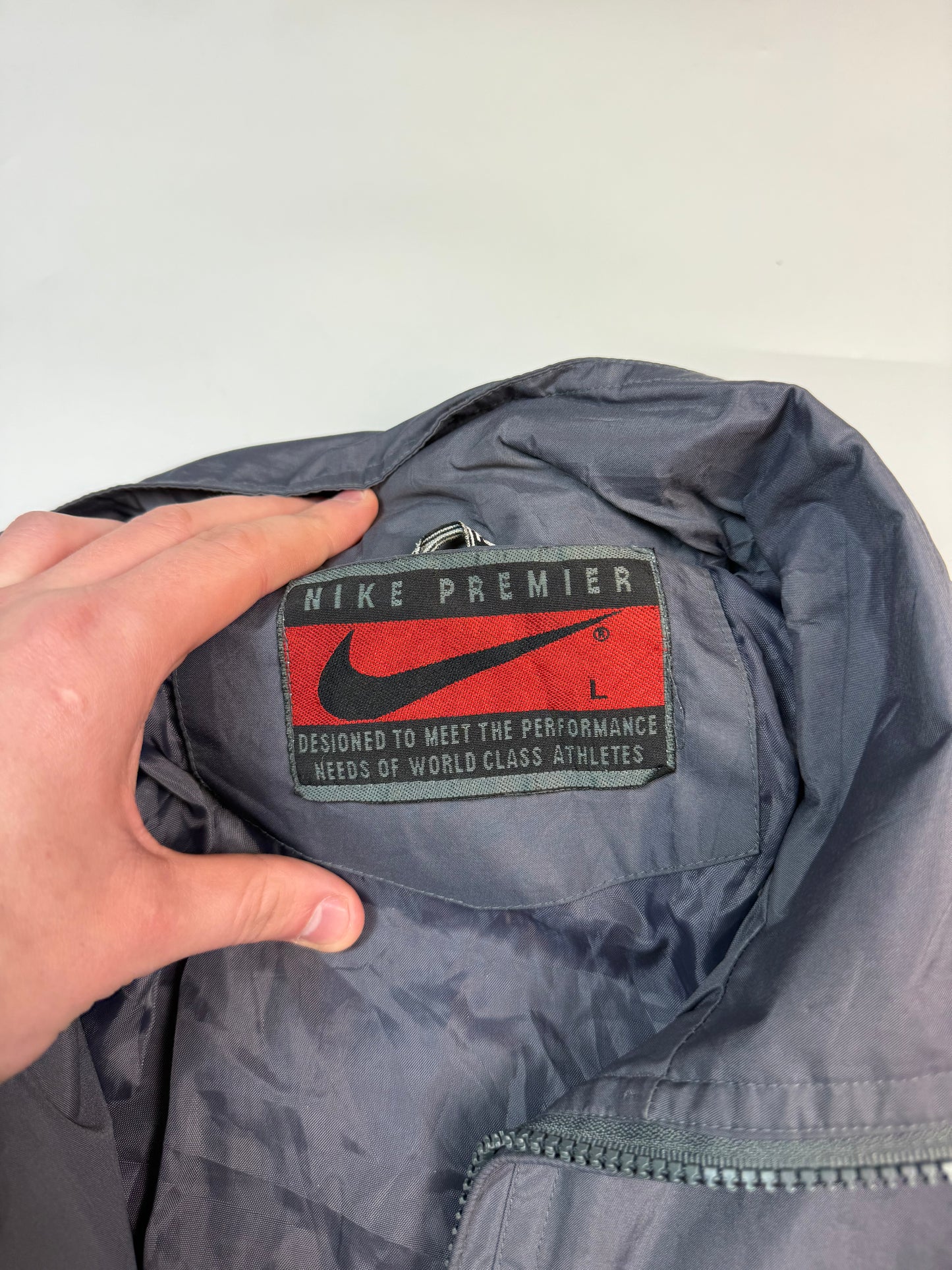 Vintage 90s Nike big swoosh rain jacket (L)