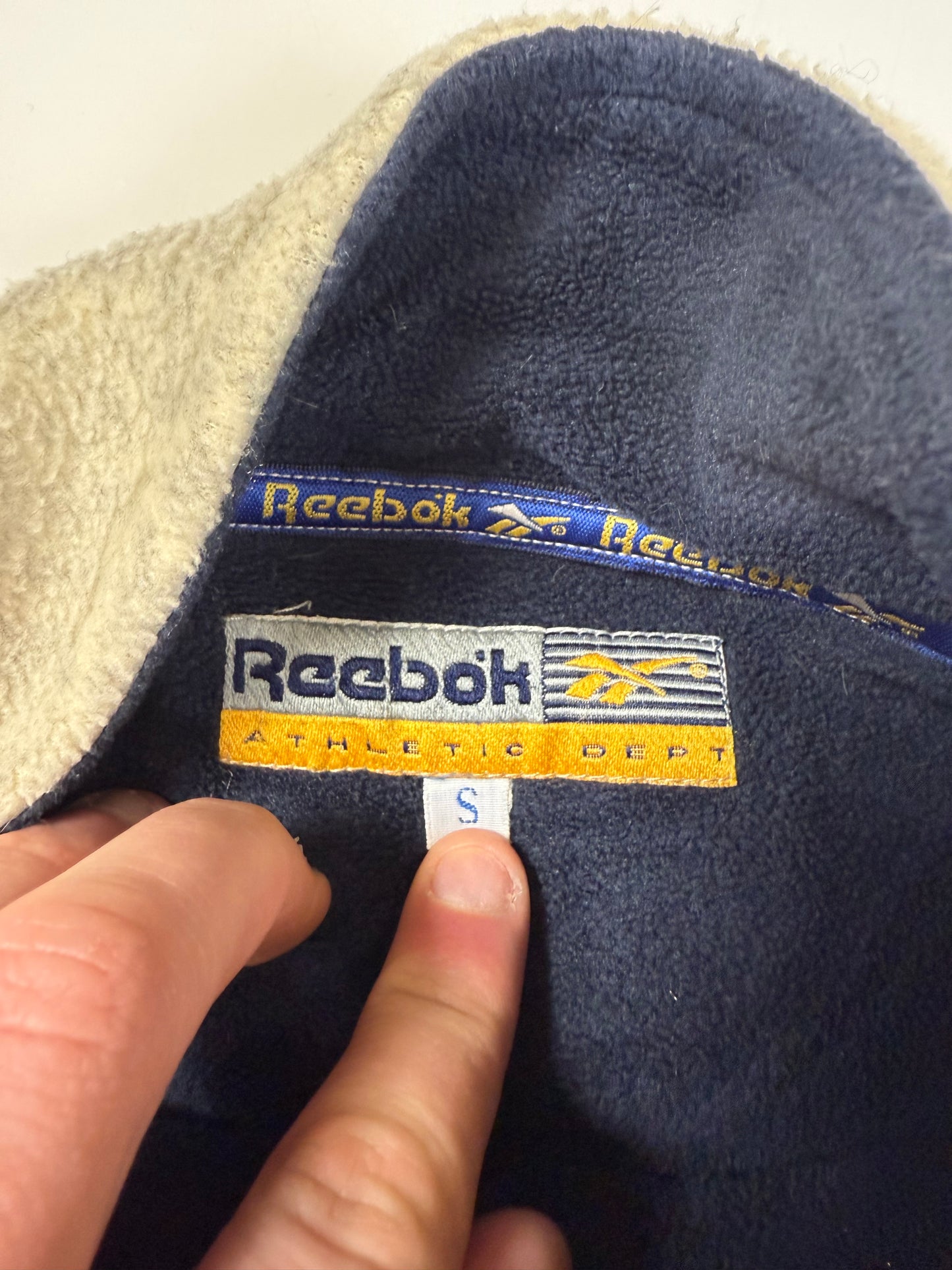 Vintage Reebok athletic dept full zip fleece (S)