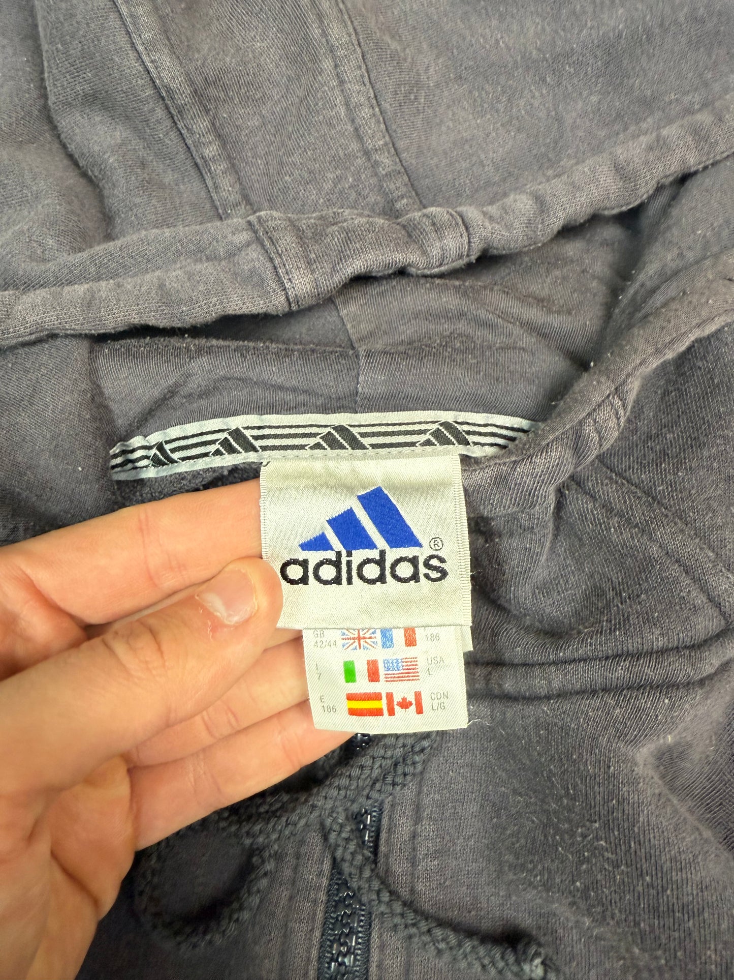 Vintage Adidas zip up hoodie (L)