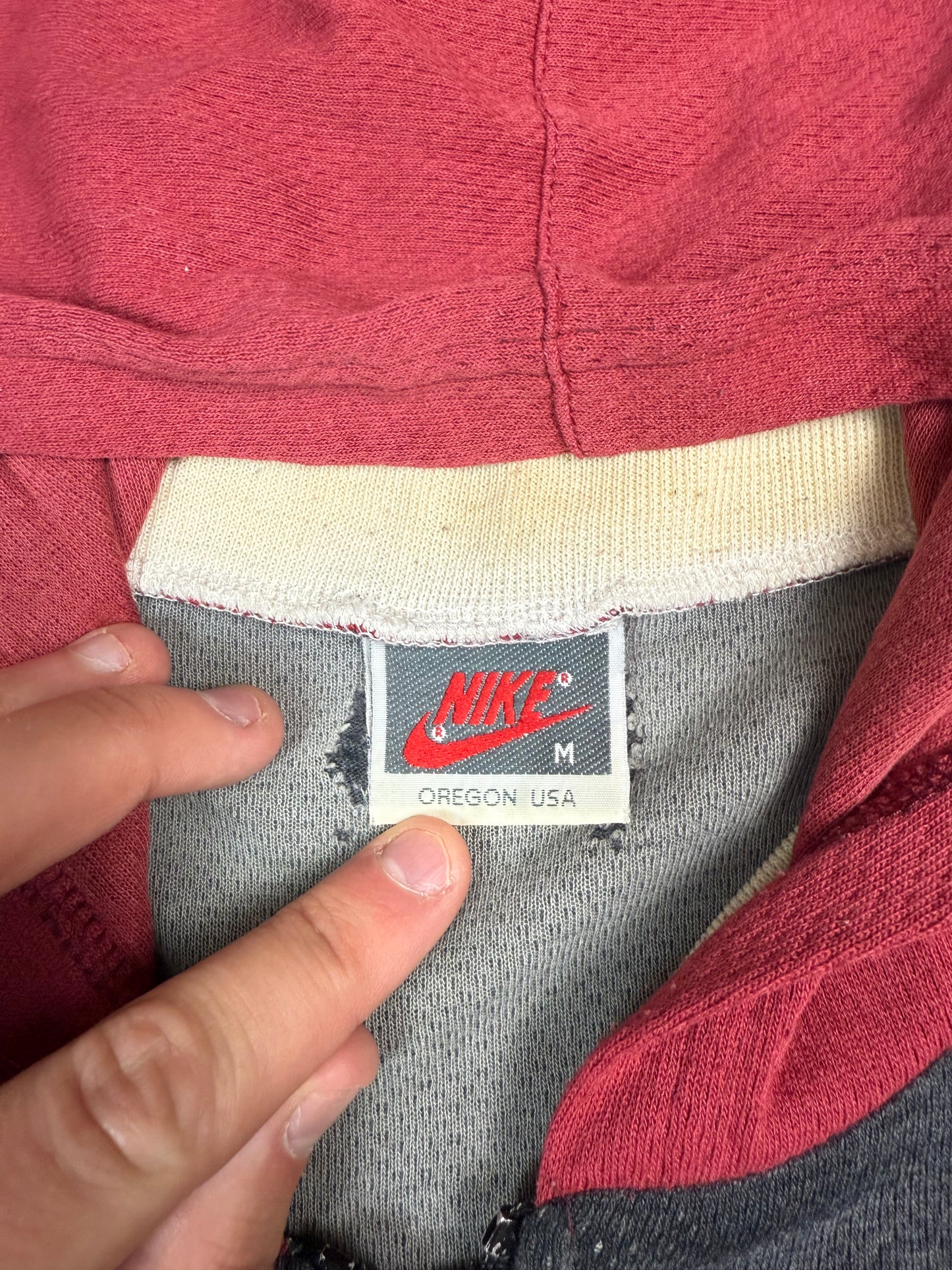 Vintage 90s Nike basketball colour block full zip hoodie (M)
