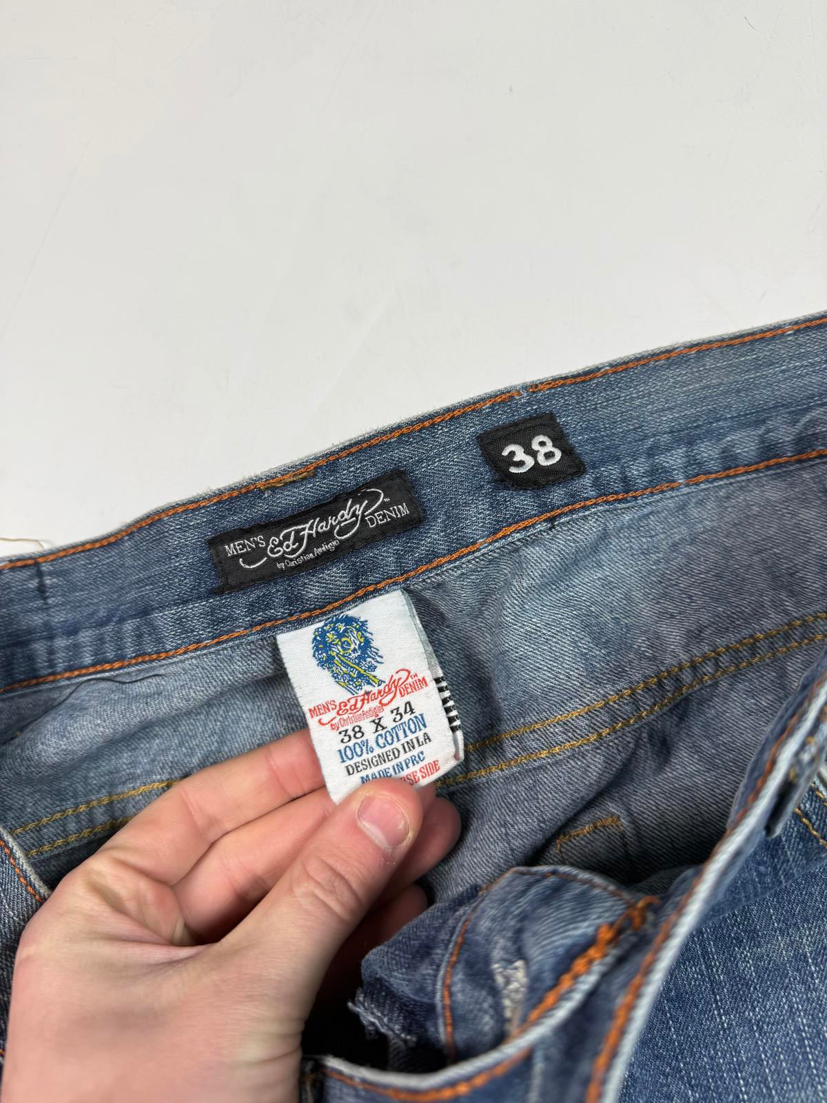 Vintage Y2K Ed Hardy baggy hip hop Jeans (W38)