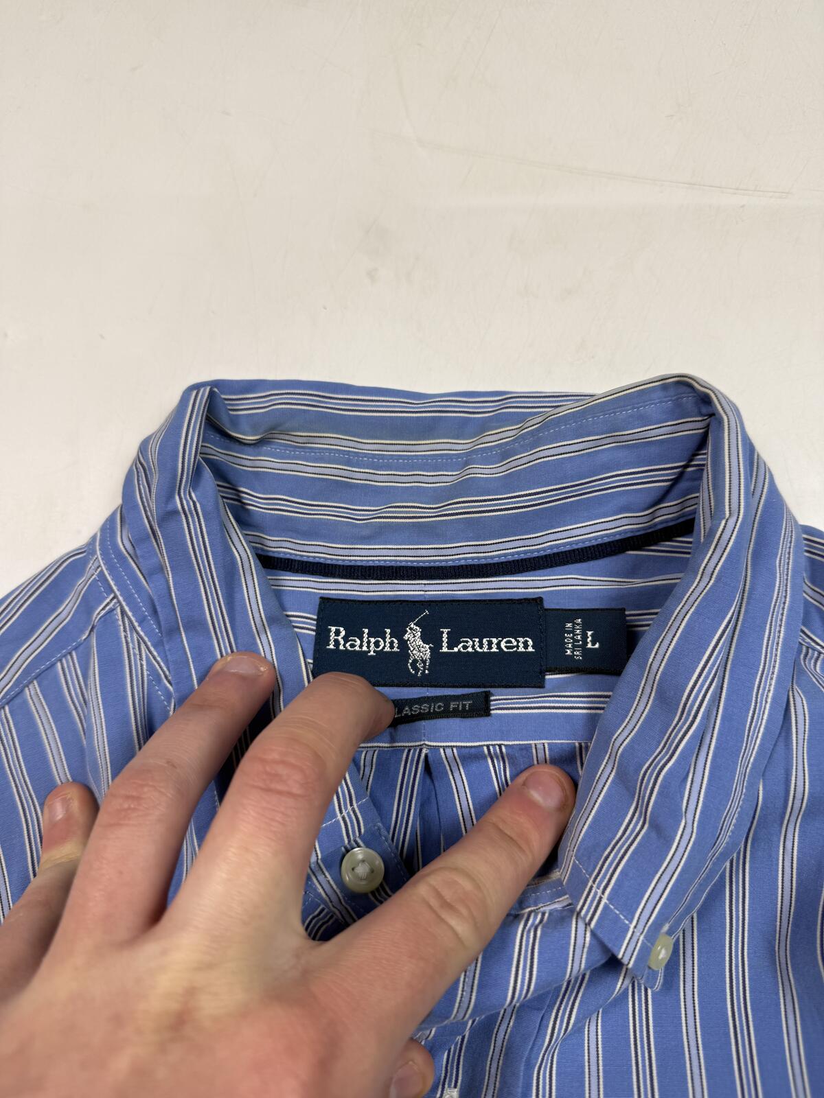 Vintage Polo Ralph Lauren striped button up shirt (L)
