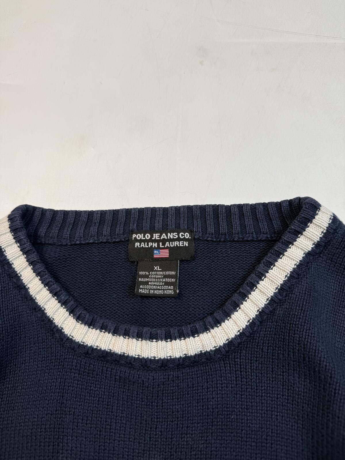 Vintage Y2K Ralph Lauren spell out knit sweater (XL)
