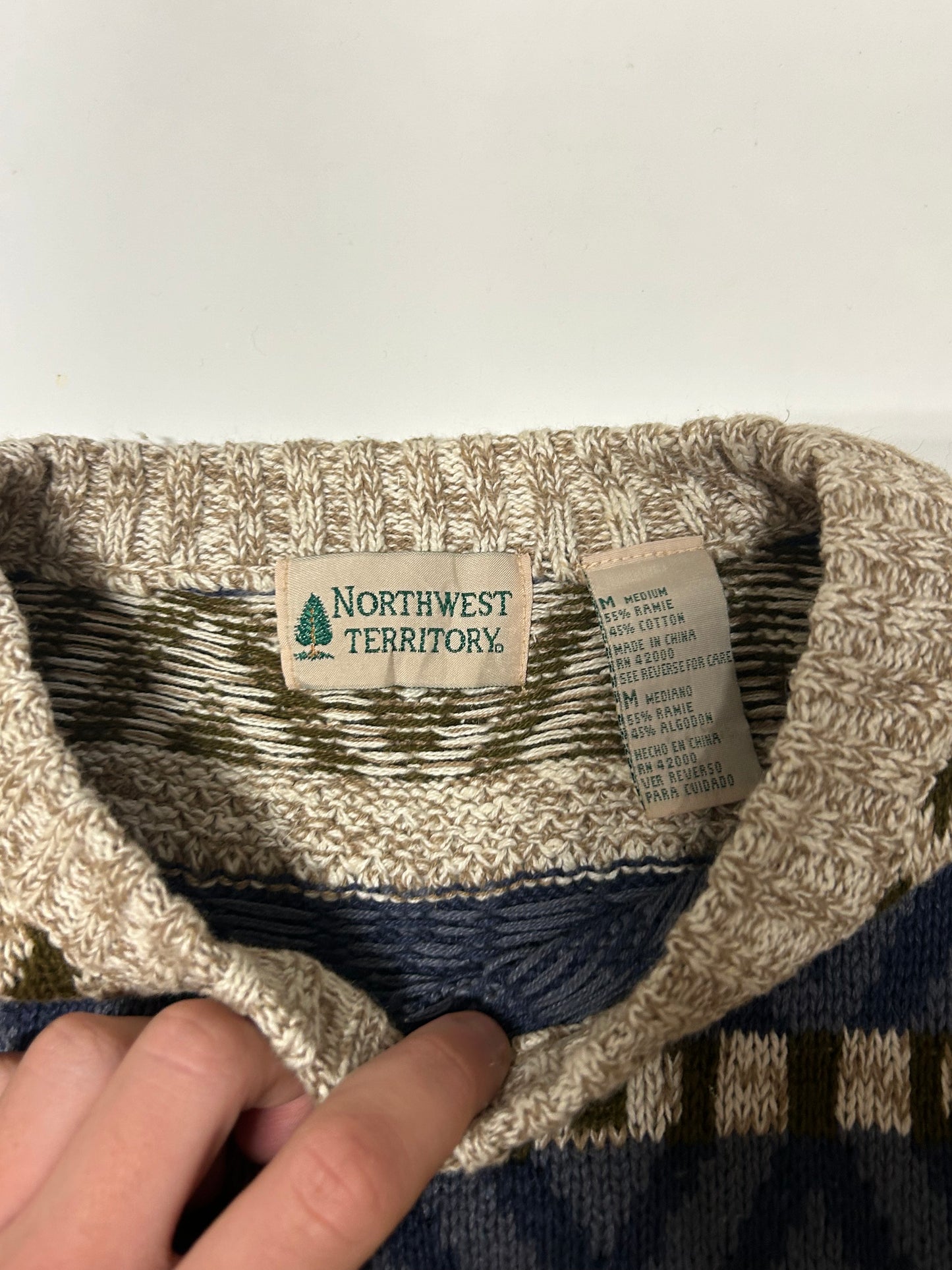 Vintage Northwest territory grandad knit sweater (M)
