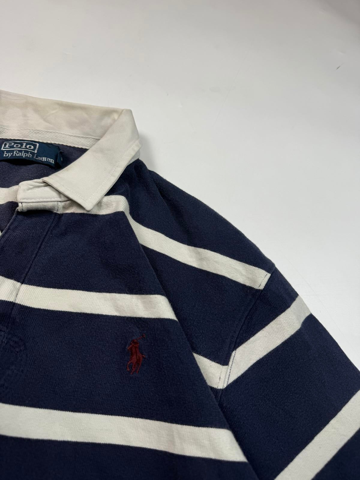 Vintage Polo Ralph Lauren striped rugby polo (XL)