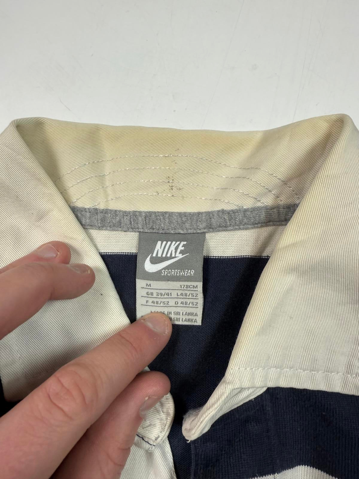 Vintage Nike striped rugby polo (M)