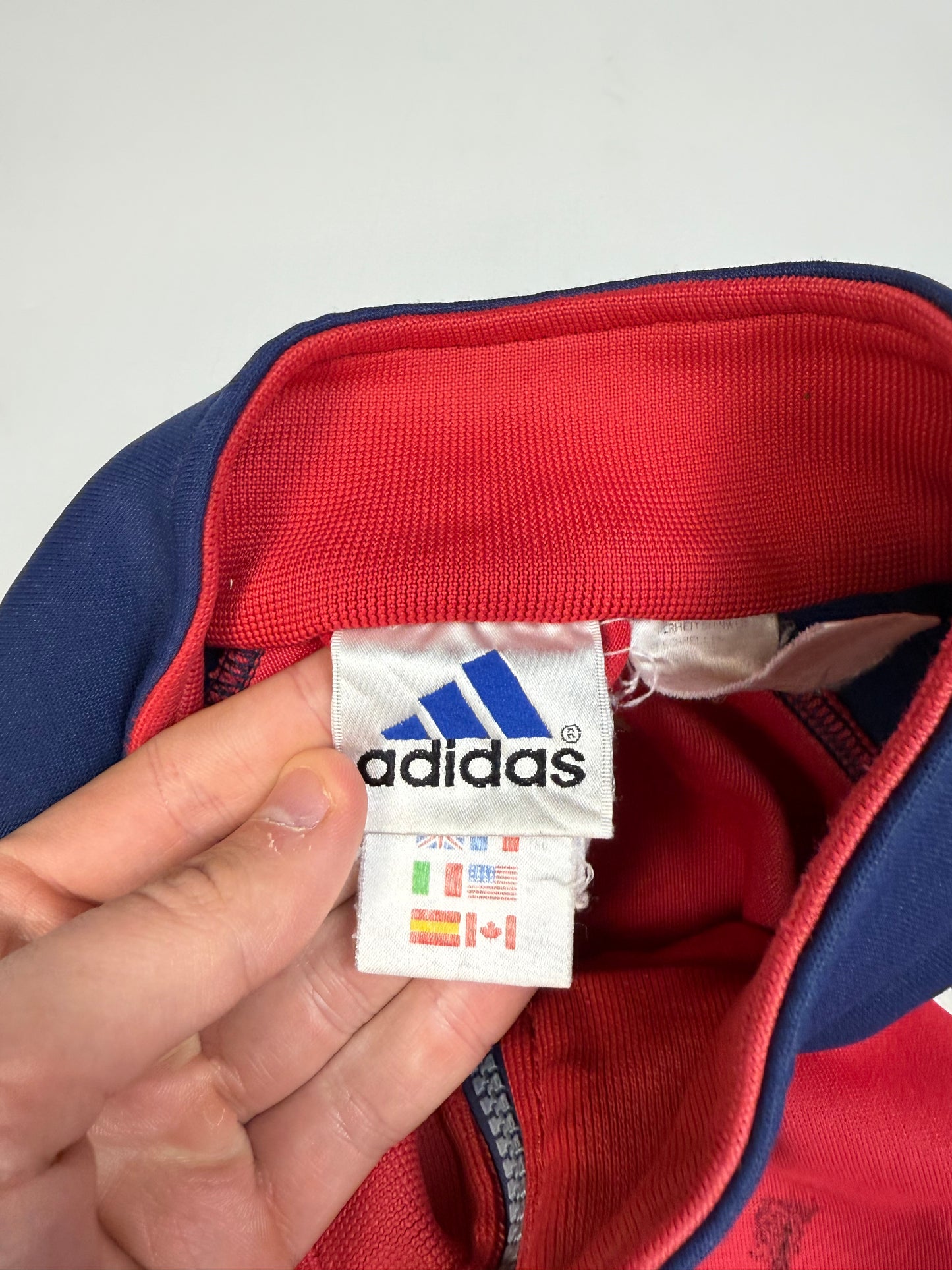 Vintage Adidas colour block track top (M)
