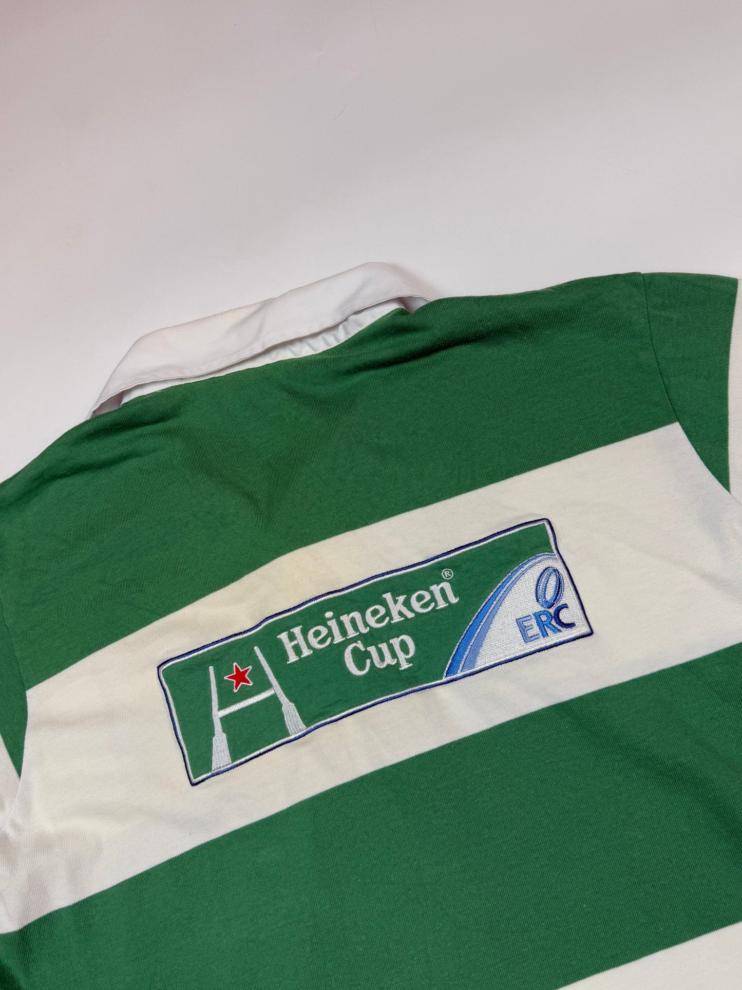 Heineken striped rugby polo shirt (XL)